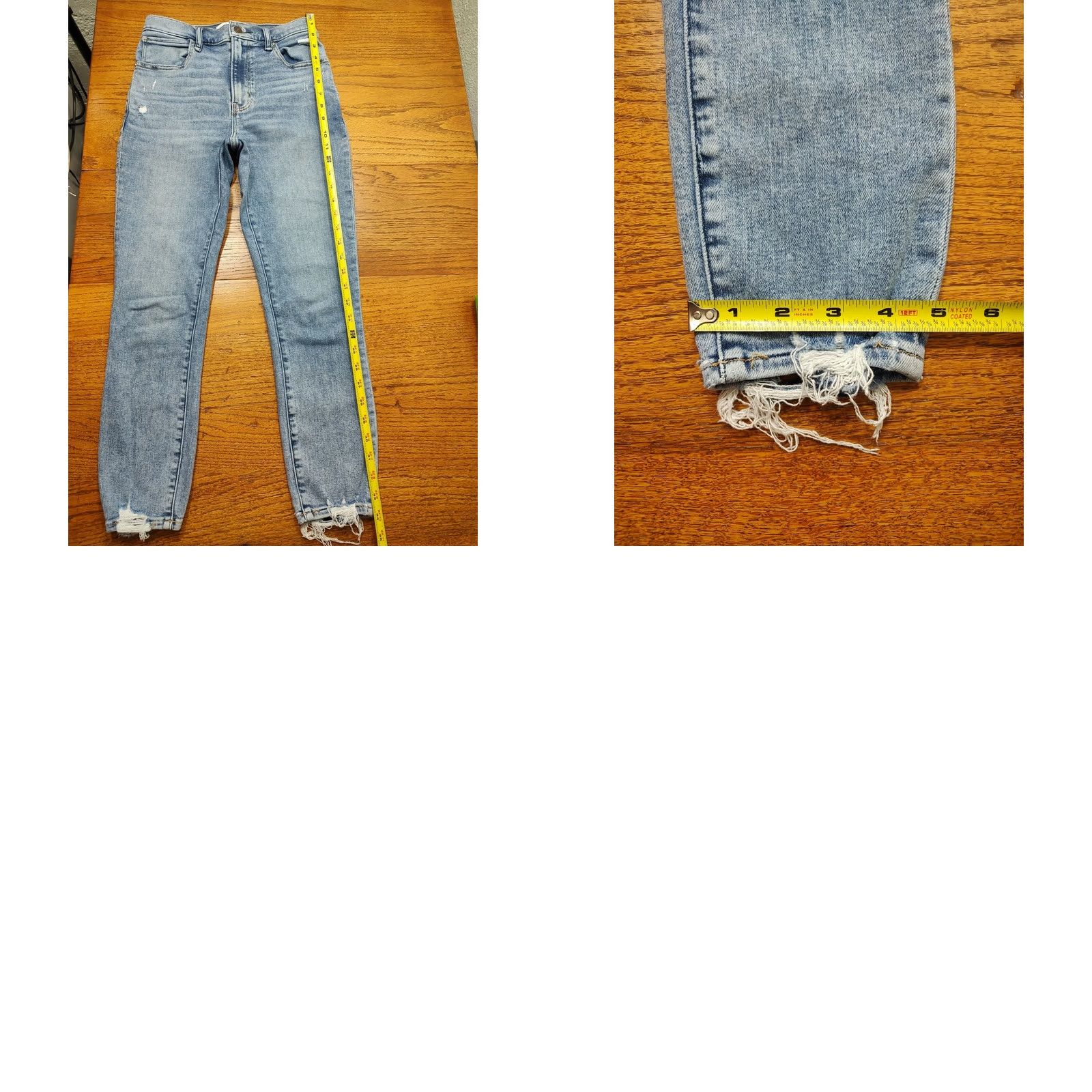 Abercrombie & Fitch Abercrombie Fitch Womens Jeans Super Skinny Ankle High Rise Blue 26 2S X 24 Inseam 90s Preppy Love Stretch Pockets Size 26" / US 2 / IT 38 - 9 Thumbnail