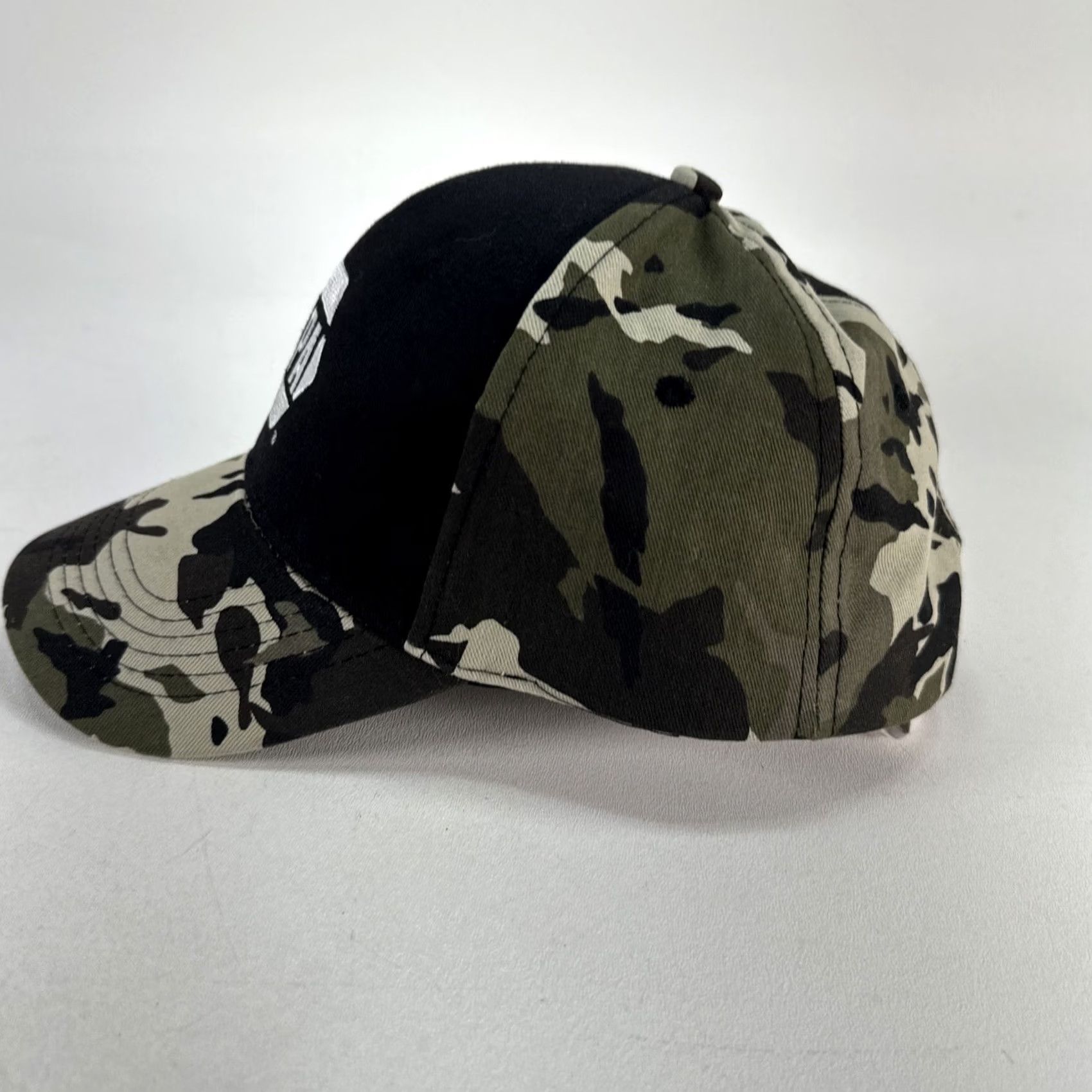 Logo 7 NAPA Hat Cap Camo Embroidered White Logo Black Front Strap Back Baseball Cap Men Adjustable Twill Camouflage Size ONE SIZE - 3 Thumbnail