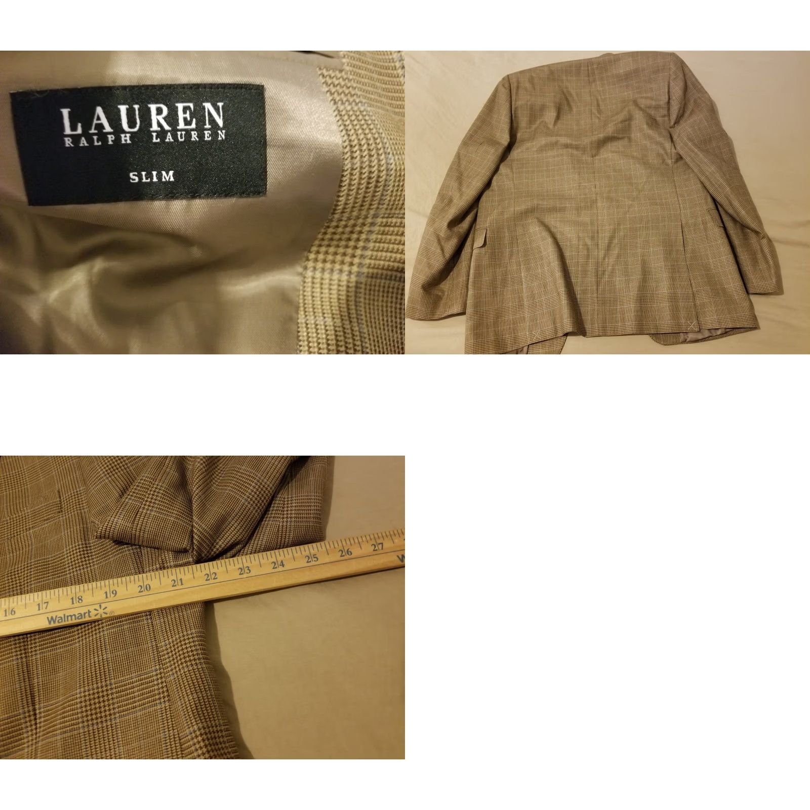 Polo Ralph Lauren Mens Polo Ralph Lauren Wool Silk Sports Jacket Blazer Khaki 42L Size US XL / EU 56 / 4 - 8 Thumbnail