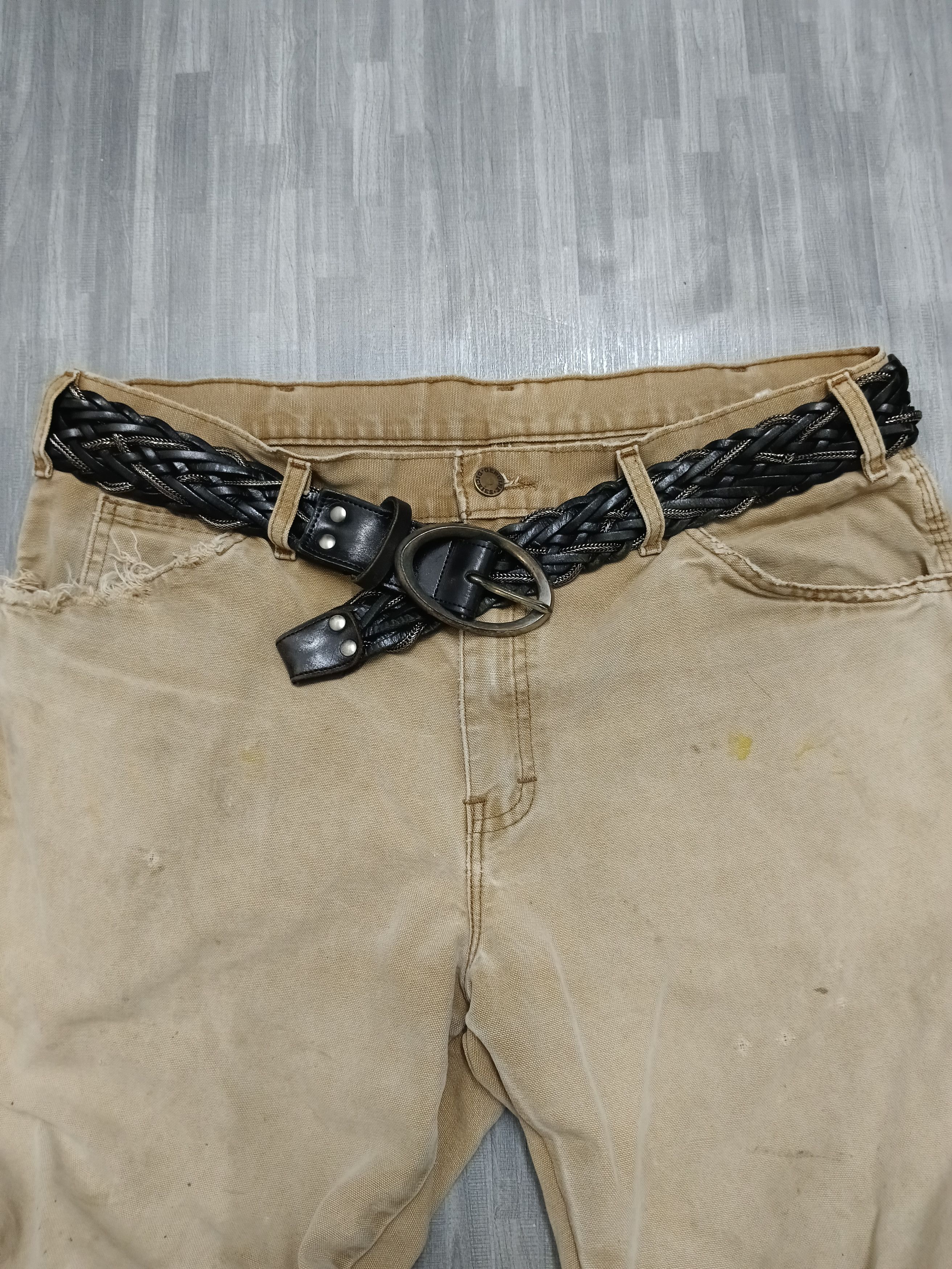 GOSTAR DE FUGA "FUGA Japan Wide Braided Leather Belt" Size ONE SIZE - 2 Thumbnail