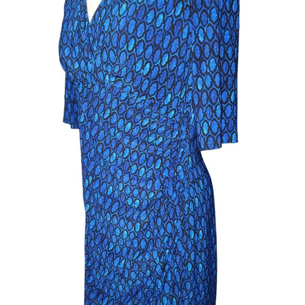 Lauren Ralph Lauren CT379 Ralph Lauren Green Label Blue Midi Dress M Size M / US 6-8 / IT 42-44 - 3 Thumbnail