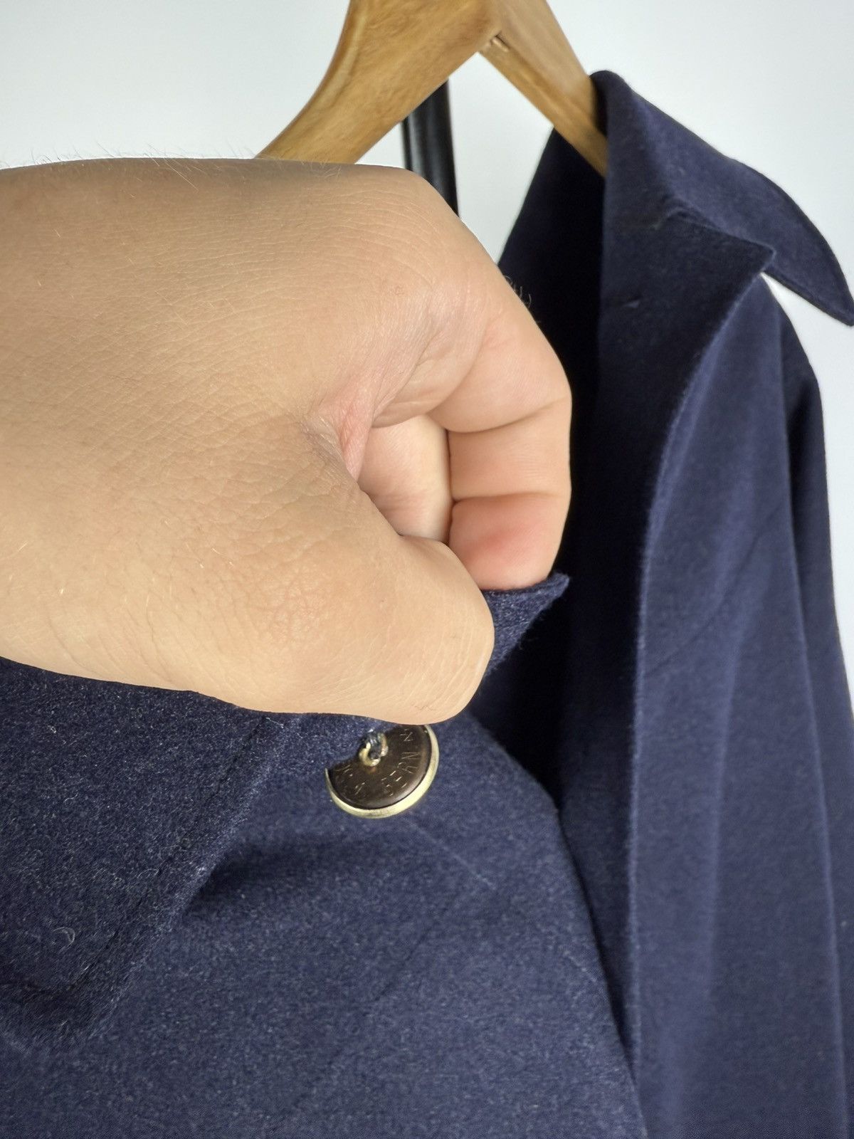 Vintage Vintage 80s Retro German Navy Wool Cape Coat Military Style Size US L / EU 52-54 / 3 - 7 Thumbnail