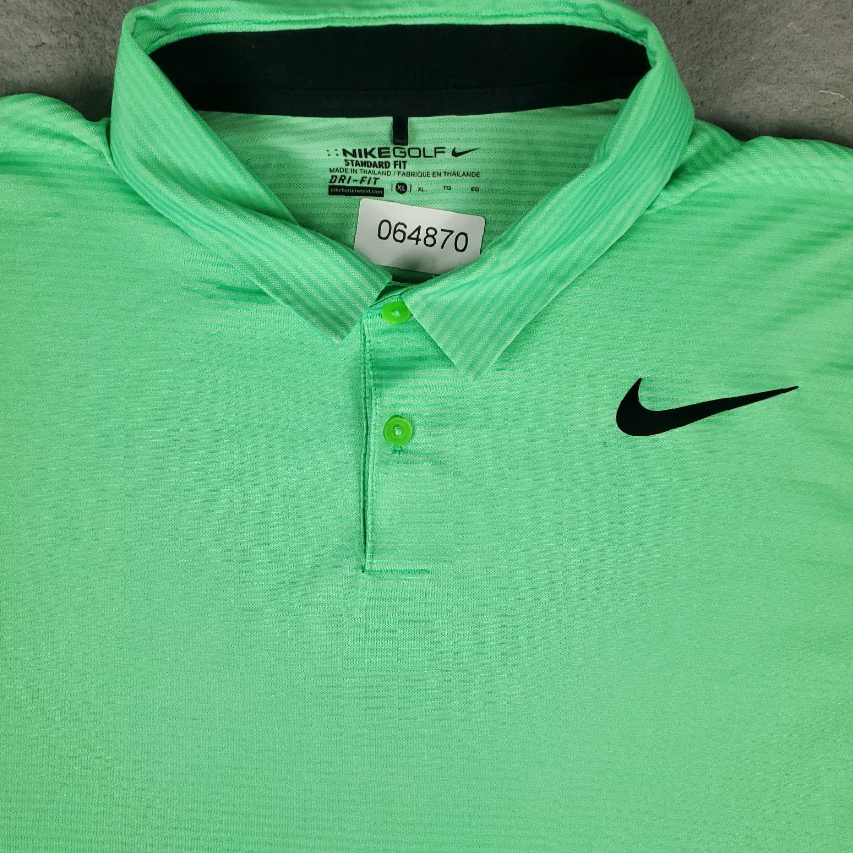 Nike Nike Polo Shirt Mens XL Green Striped Swoosh Golf Casual Short Sleeve Shirt Mens XL Green Striped Nike Polo Shirt Size US XL / EU 56 / 4 - 2 Thumbnail