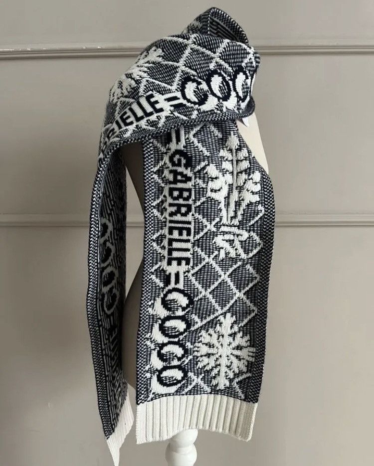 image of Chanel Cashmere Cozy Gabrielle Coco Scarf, Men's