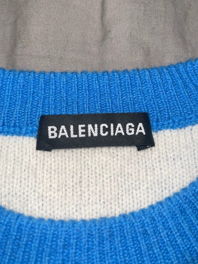 Balenciaga Balenciaga Blue Sweater Size S / US 4 / IT 40 - 2 Thumbnail