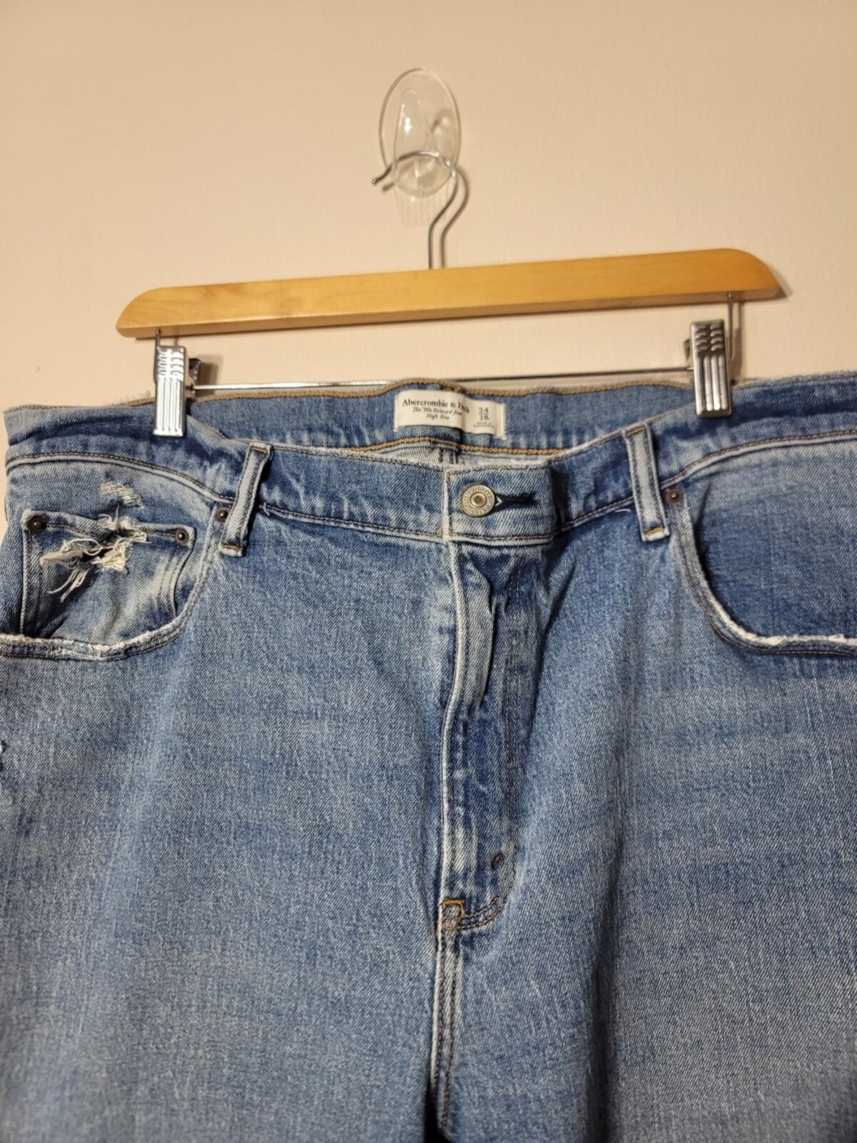 Abercrombie & Fitch Abercrombie & Fitch '90s Relaxed Jean Sz 18r Denim Mimimal Size 34" / US 12 / IT 48 - 4 Thumbnail