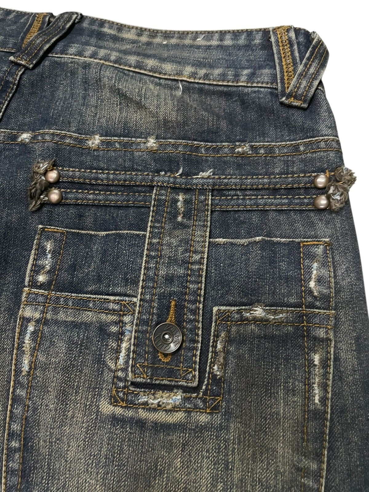 Hysteric Glamour × Japanese Brand × Valentino Rudolph Valentino Japan Mud Wash Baggy Loose Jeans Size US 32 / EU 48 - 18 Thumbnail