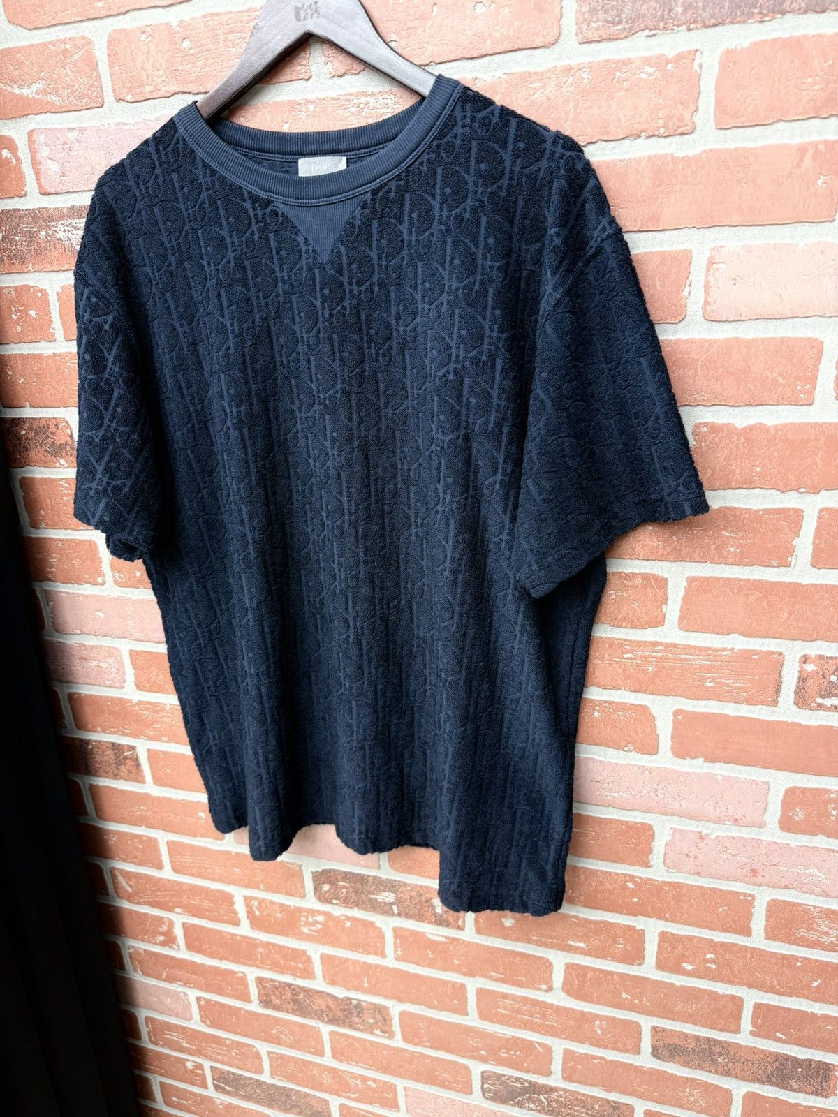 Dior Dior Blue Oblique Jacquard Towel T-Shirt Size Large 🔥 Size US L / EU 52-54 / 3 - 3 Thumbnail