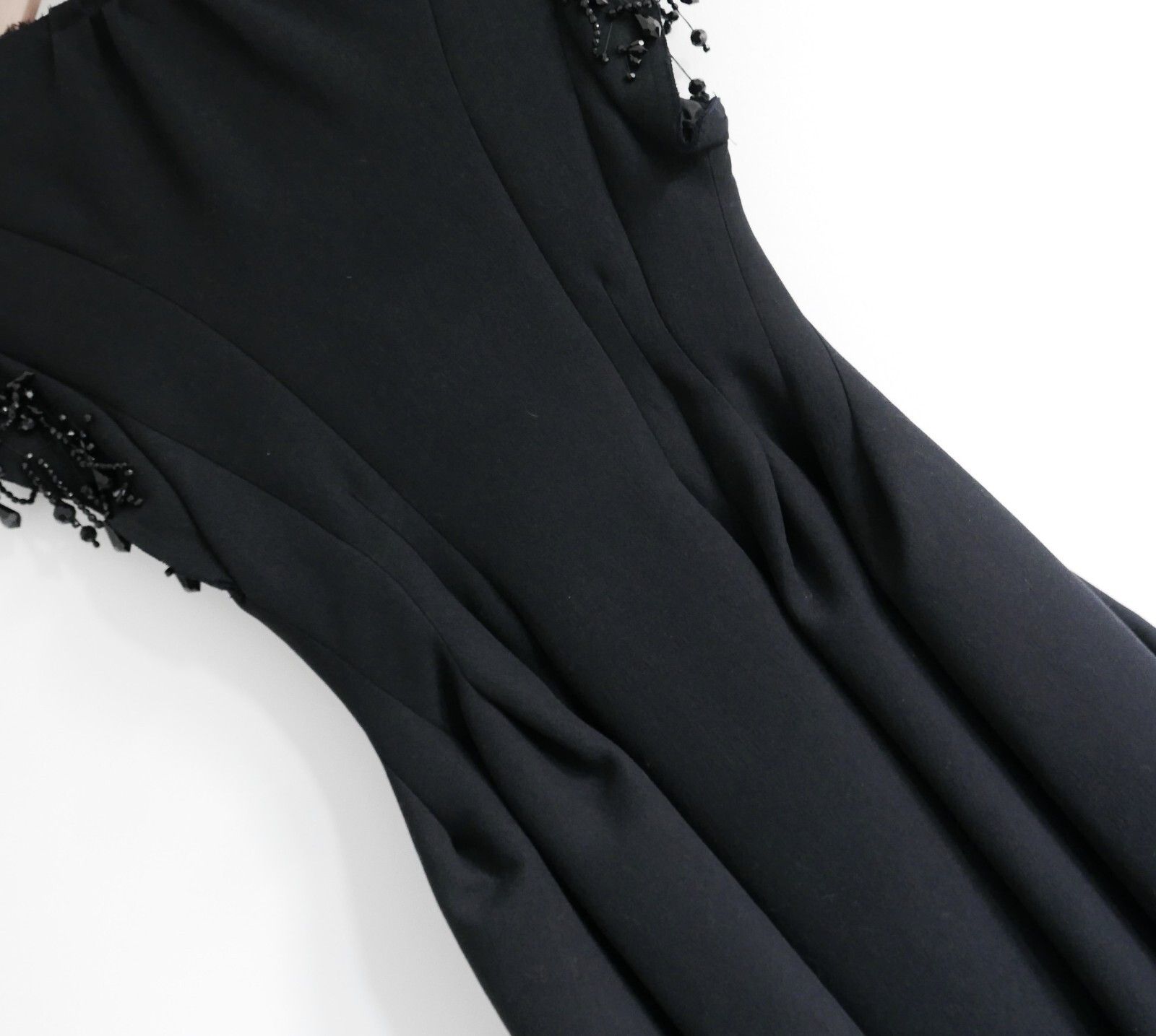 Nina Ricci Nina Ricci Fall 2012 Black Bead Embellished Hourglass Coat Size XS / US 0-2 / IT 36-38 - 9 Thumbnail