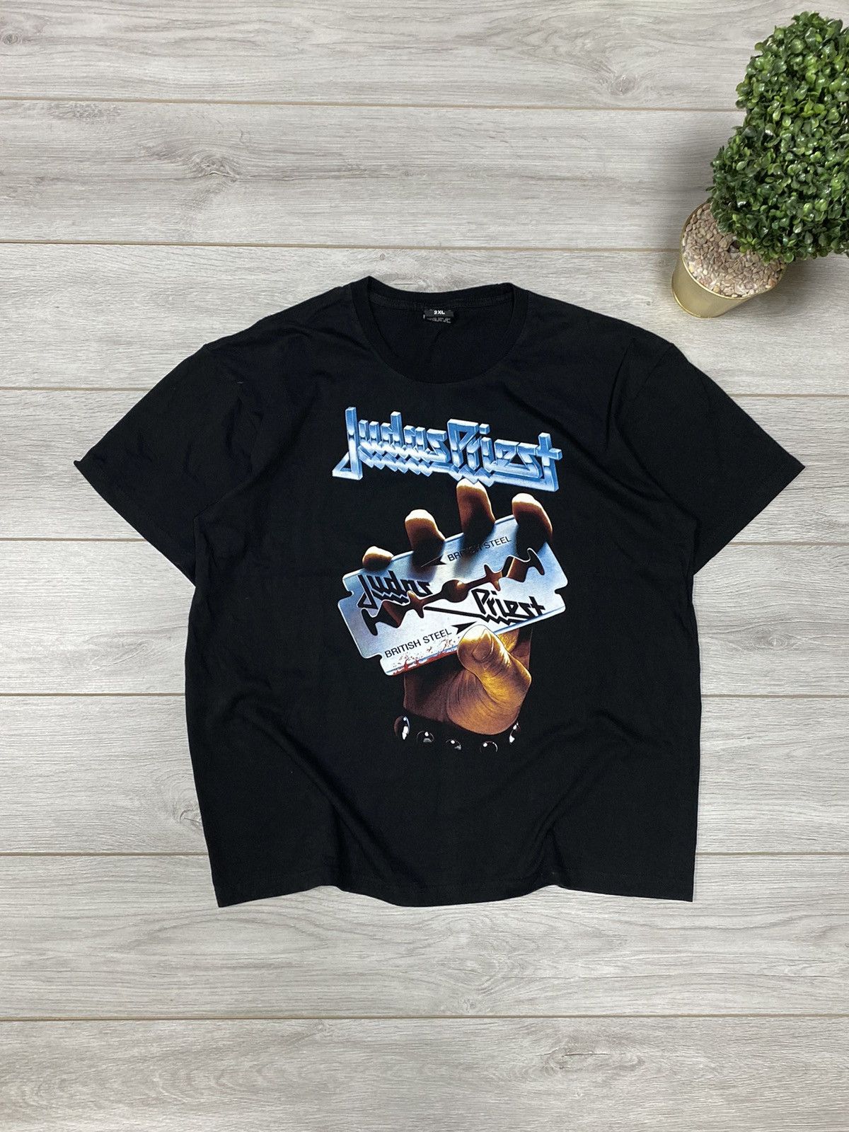 Band Tees Vintage Judas Priest British Steel Album Promo T Shirt Size US XXL / EU 58 / 5 - 1 Thumbnail