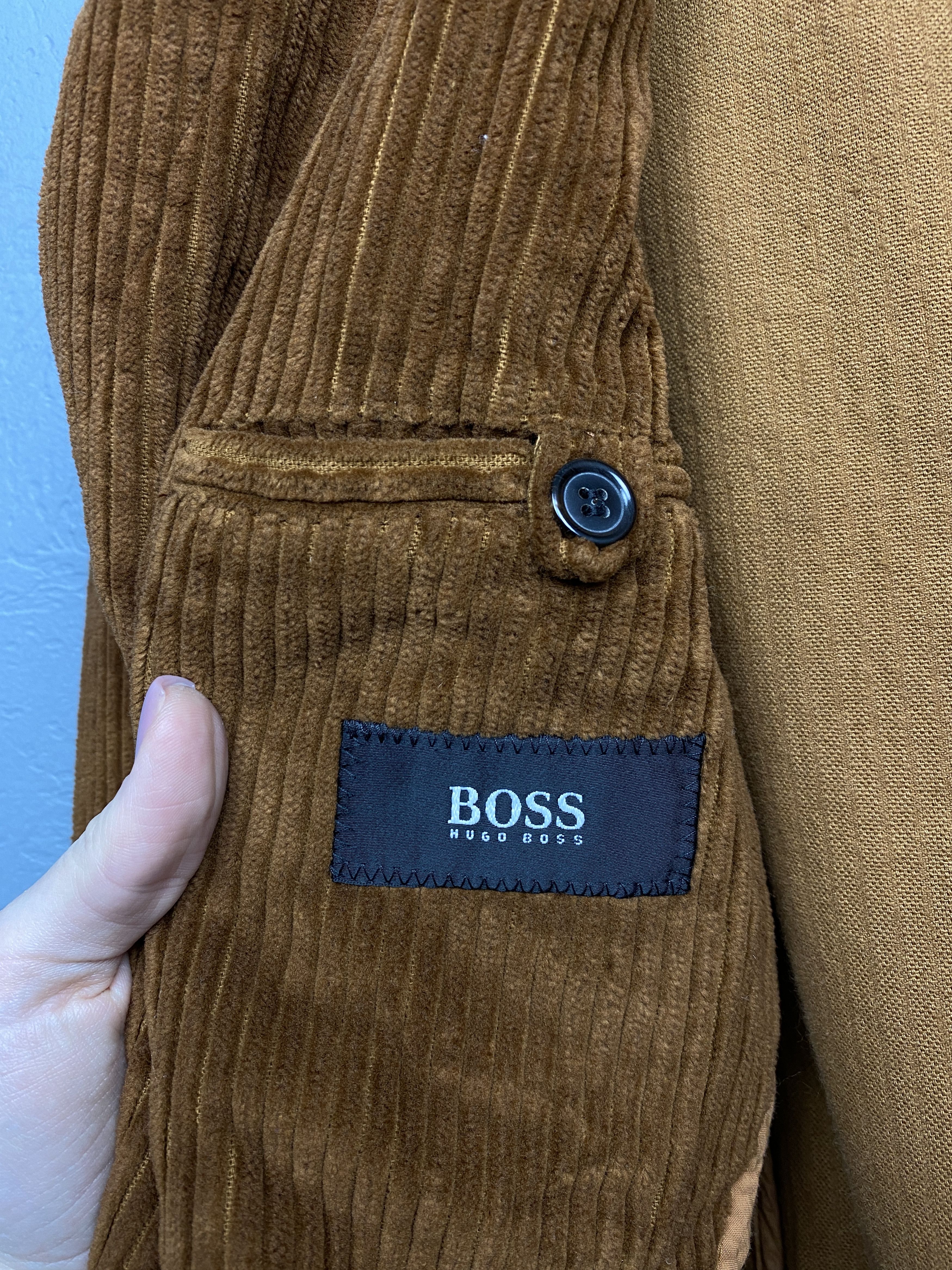 Hugo Boss × Vintage Hugo Boss 90s Vintage Mens Corduroy Blazer Jacket Size US XL / EU 56 / 4 - 3 Thumbnail