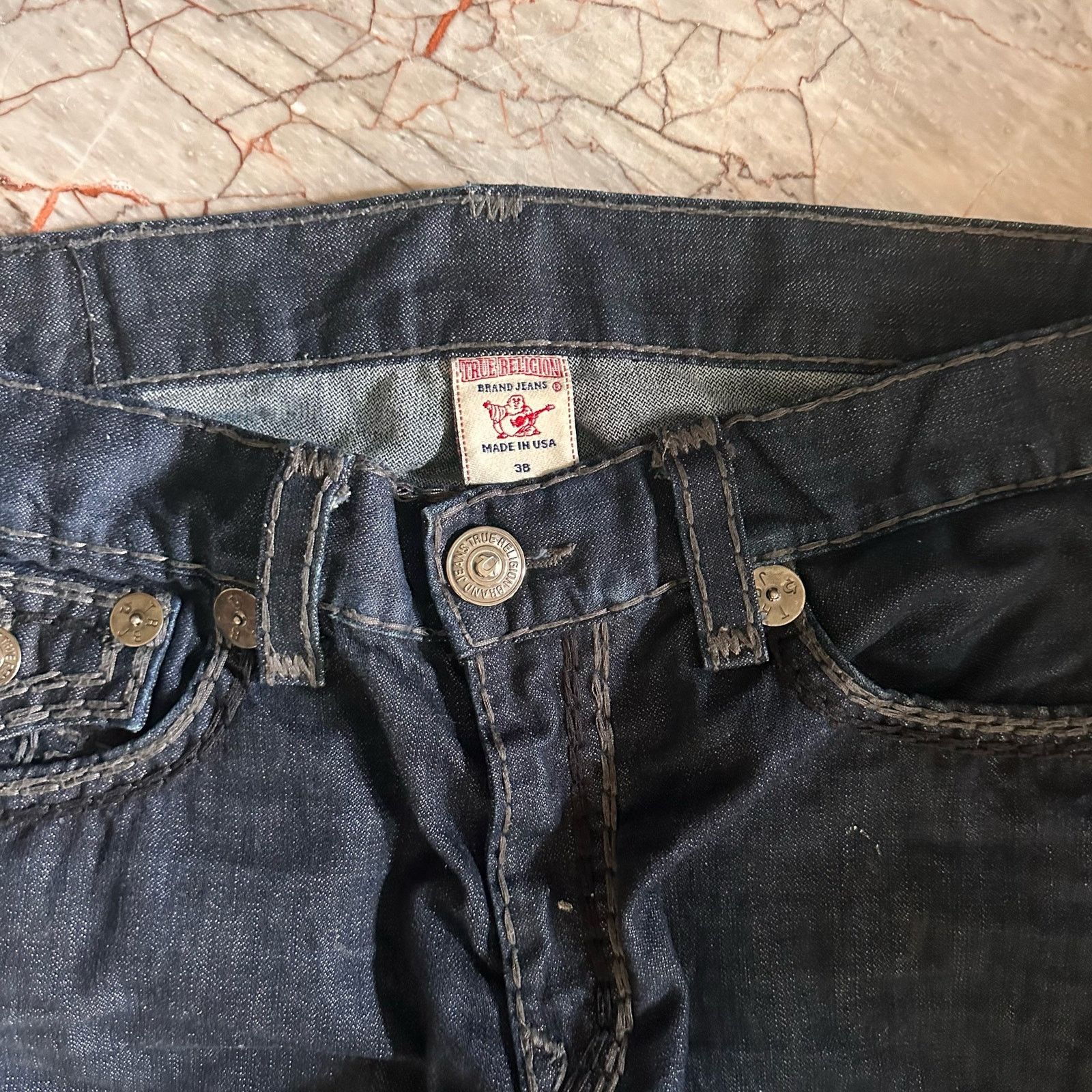 True Religion True Religion custom flared baggy wide leg jeans super qt Size US 40 / EU 56 - 7 Thumbnail