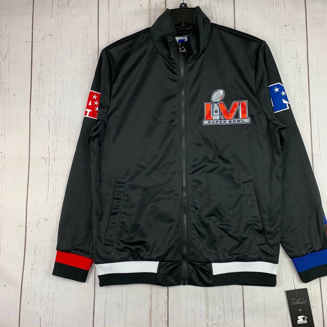 Starter Superbowl 56 NFL Starter Black Full-Zip Sweatshirt New Men Size US M / EU 48-50 / 2 - 1 Thumbnail