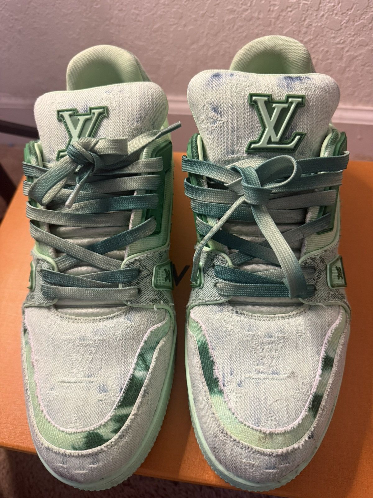 Louis Vuitton Green denim Louis Vuitton Trainers Size US 9.5 / EU 42-43 - 3 Thumbnail