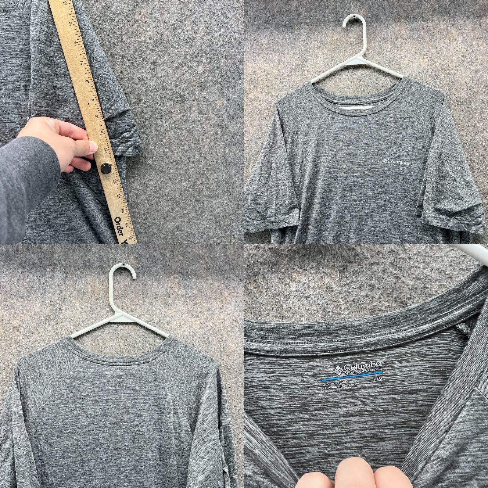 Vintage Columbia Shirt Mens Large Gray Heather Athletic Performance Jersey Soccer T-Shirt Mens Sports Shirt Regular Fit Logo All Seasons Size US L / EU 52-54 / 3 - 8 Thumbnail