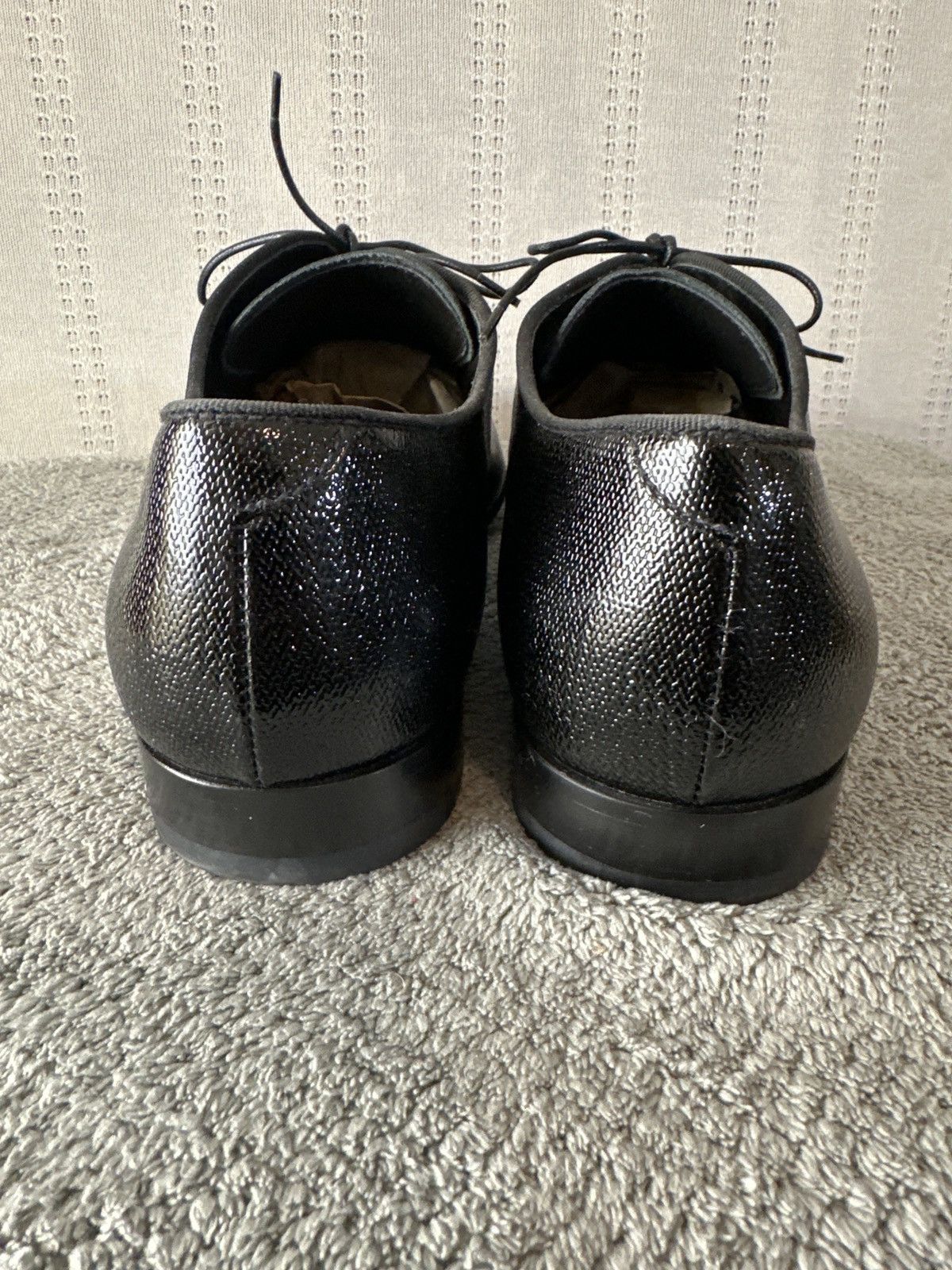 Giorgio Armani GIORGIO ARMANI Size 8 Black Solid Leather Lace Up Shoes Size US 8 / EU 41 - 5 Thumbnail