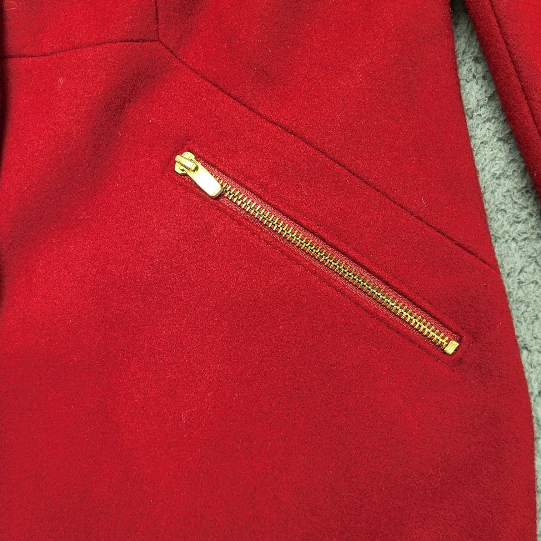Worthington WORTHINGTON Coat Red Knee Length Wool Blend Retro Gold Accent Womens Large Size L / US 10 / IT 46 - 5 Thumbnail