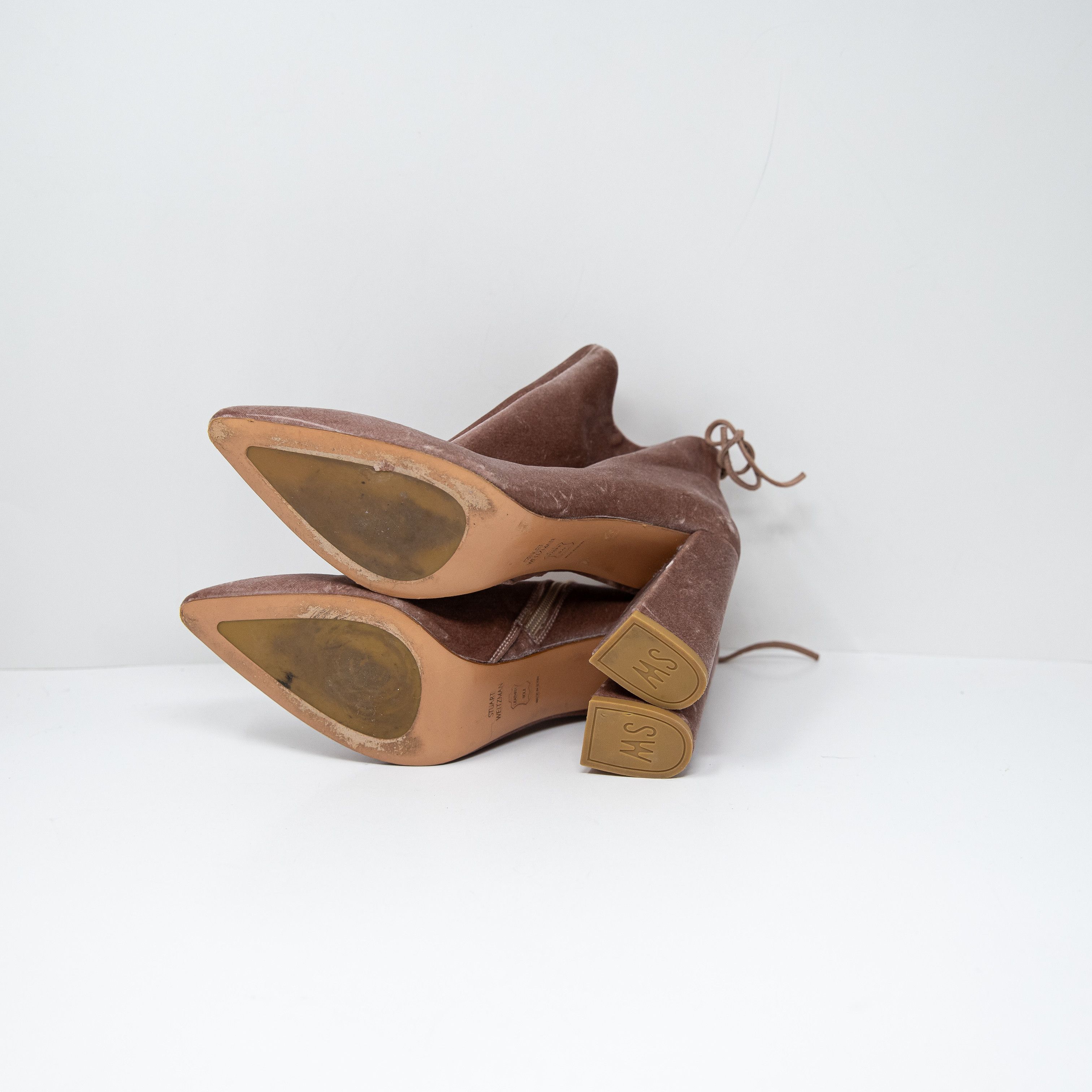 Stuart Weitzman Stuart Weitzman Pane Velvet Velour Size US 10.5 / IT 40.5 - 4 Thumbnail