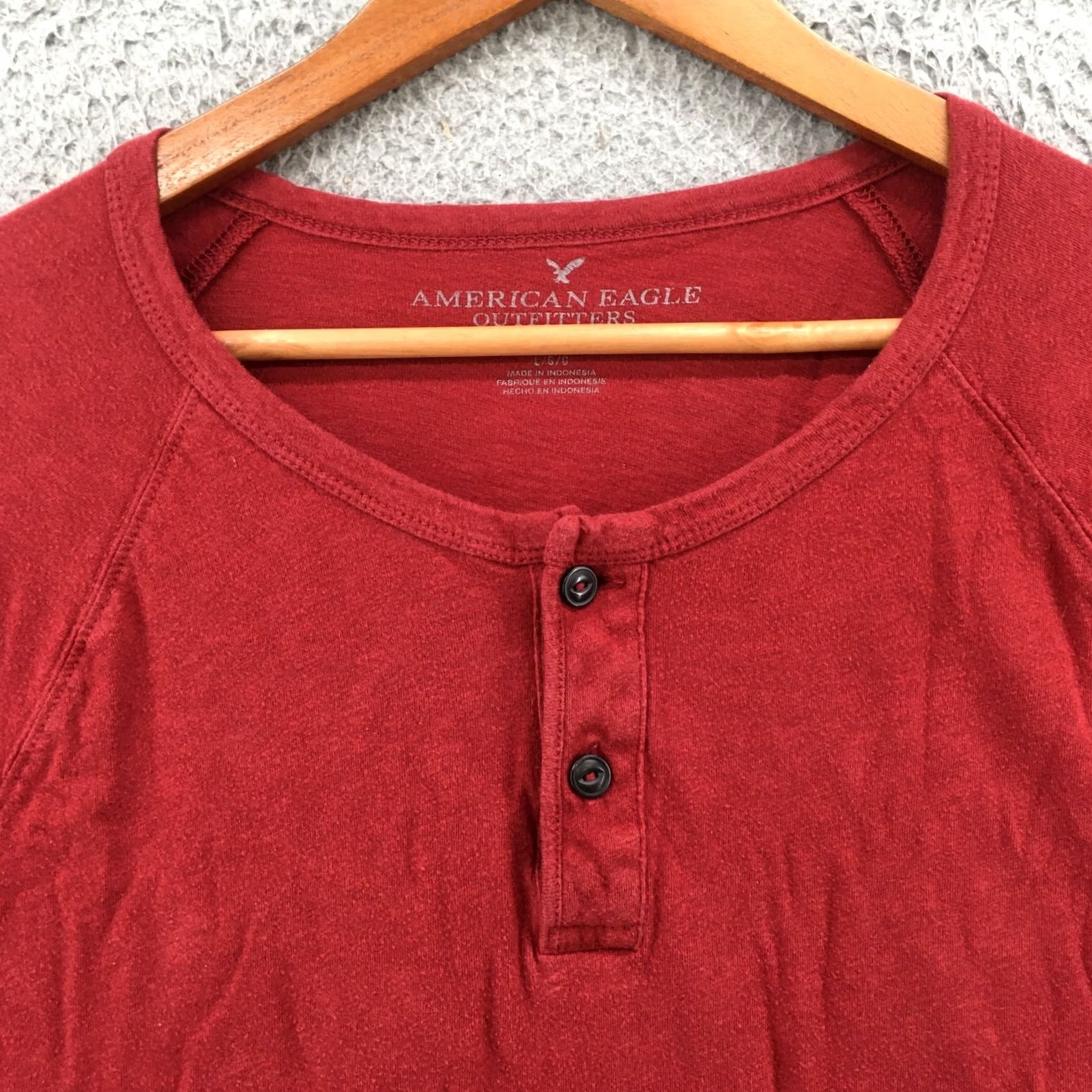 American Eagle Outfitters American Eagle Outfitters T-Shirt Mens Large Classic Fit Short Sleeve Red Cotton Size US L / EU 52-54 / 3 - 3 Thumbnail