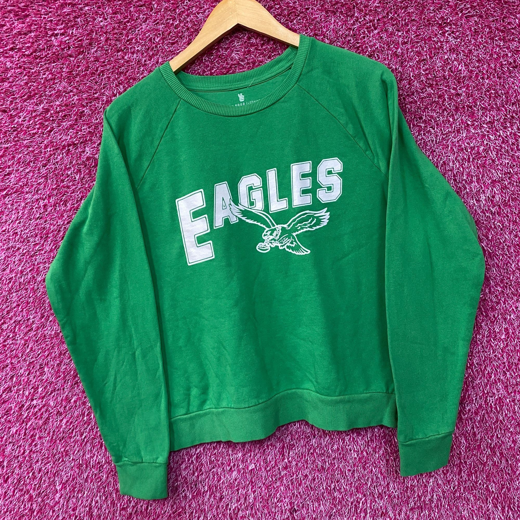 Junk Food Philadelphia Eagles Vintage Style Crop Top Crewneck Sweatsh Size L / US 10 / IT 46 - 2 Thumbnail