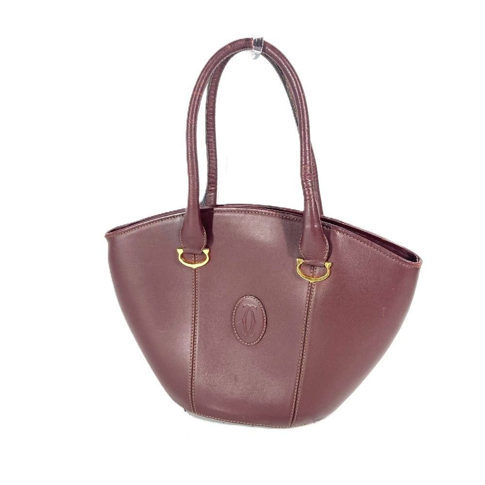Cartier Cartier Mast Line Logo Briefcase Tote Bag Shawl Shoulder Leather Women Bordeaux Size ONE SIZE - 1 Thumbnail