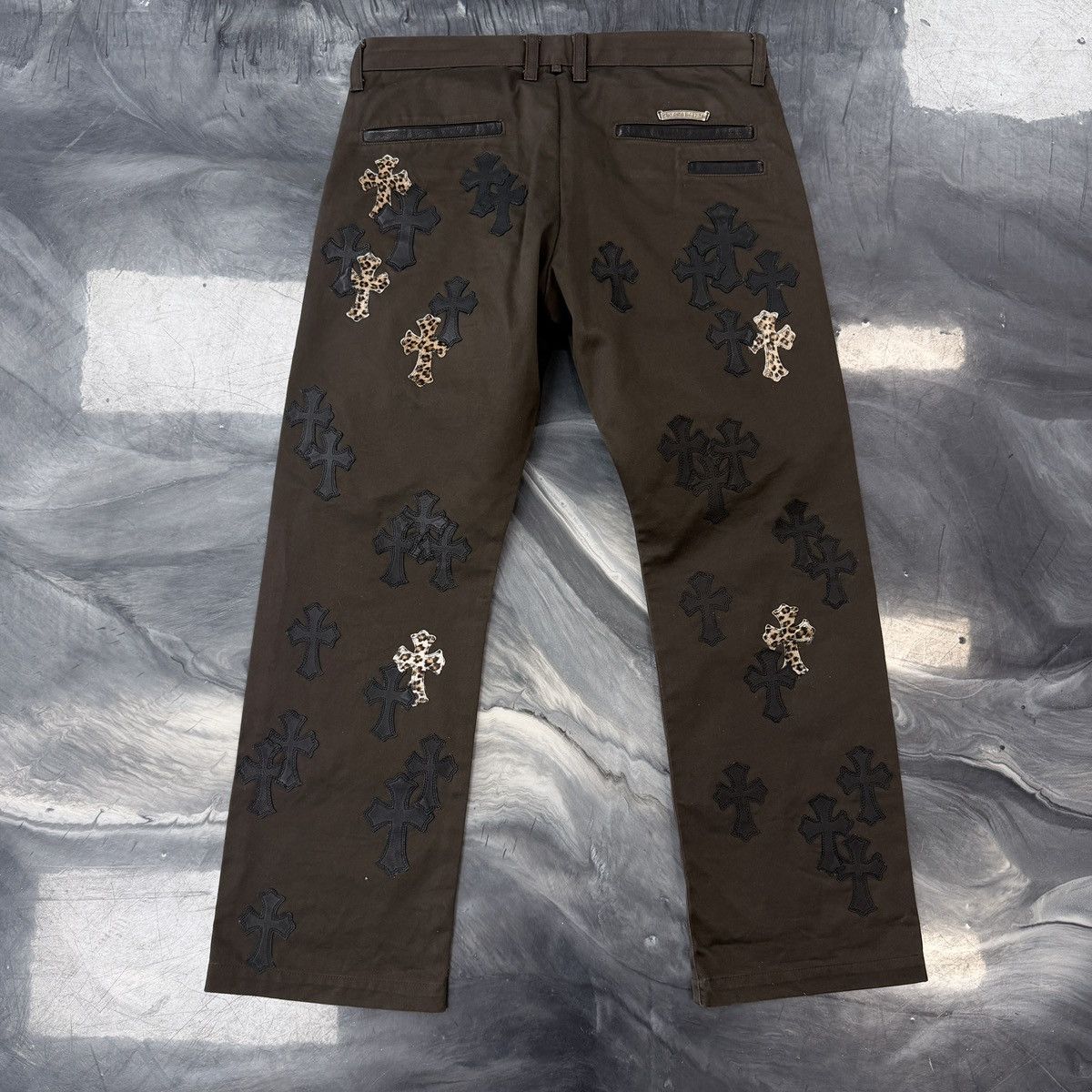 Chrome Hearts Chrome Hearts Brown black/cheetah patch Flooded Chino Size US 34 / EU 50 - 2 Thumbnail