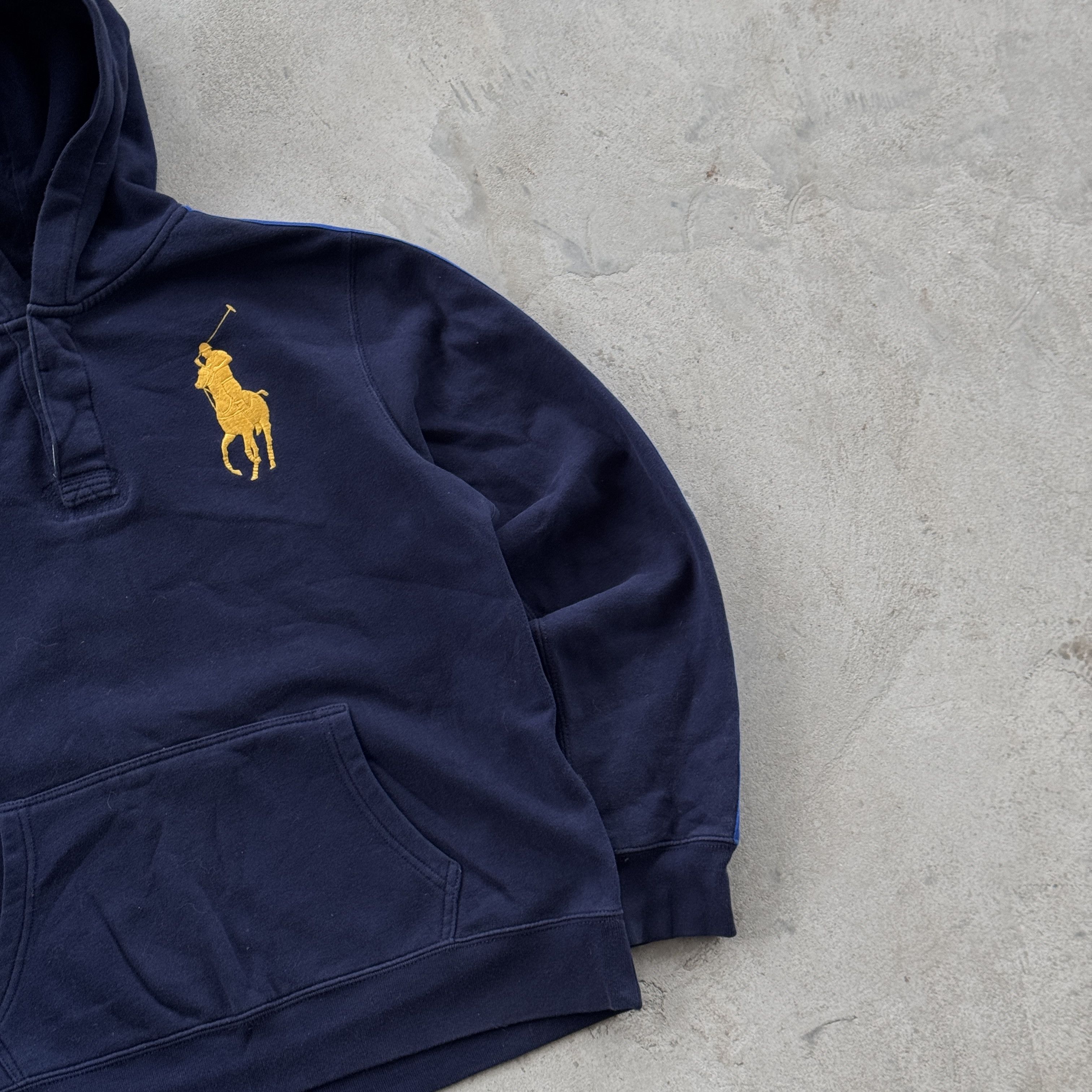 Vintage Polo Ralph Lauren Quater Zip Hooded Sweatshirt