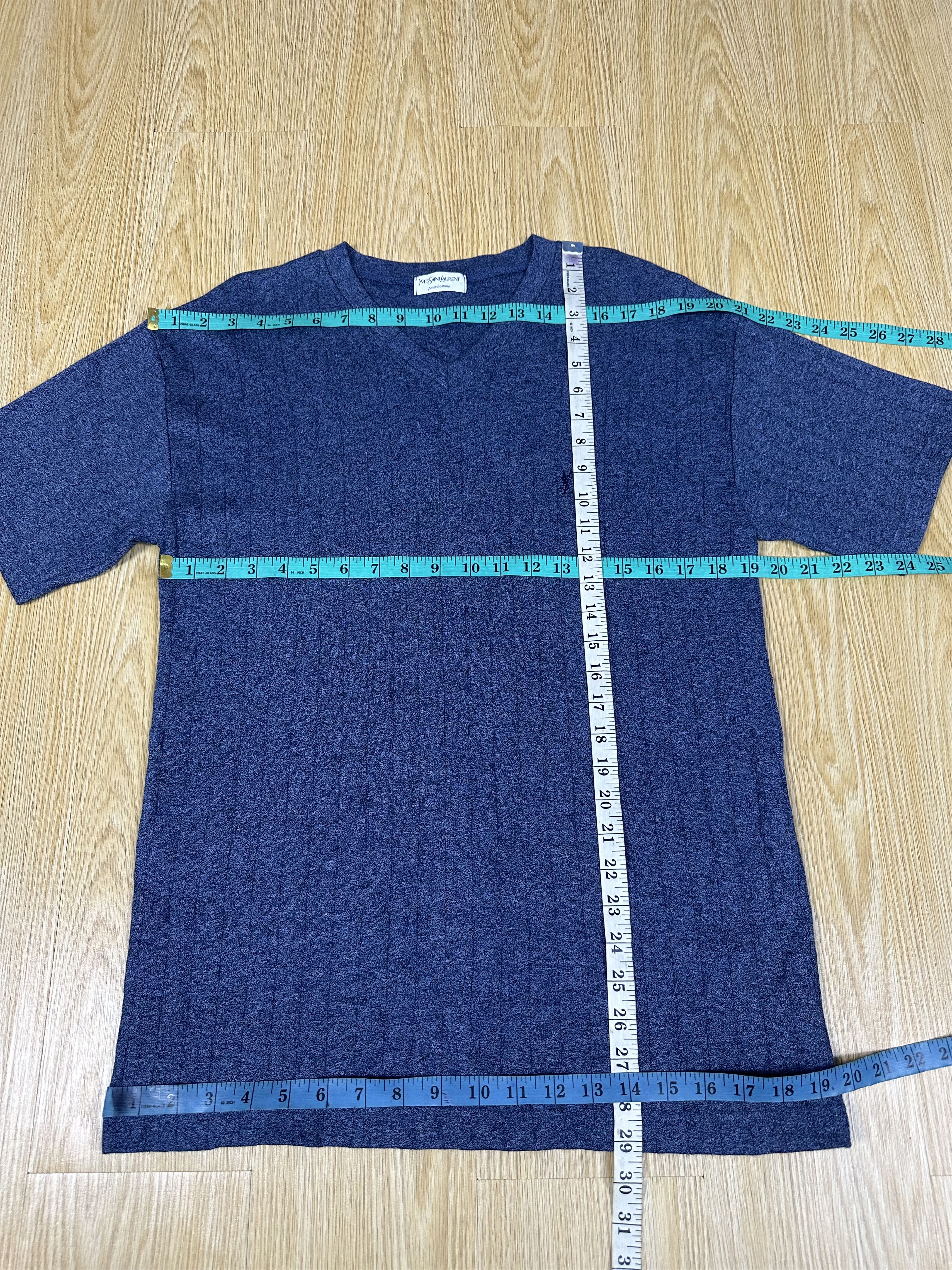 Vintage Vintage YSL Pour Homme Vneck Shirt A339 Size US S / EU 44-46 / 1 - 5 Thumbnail