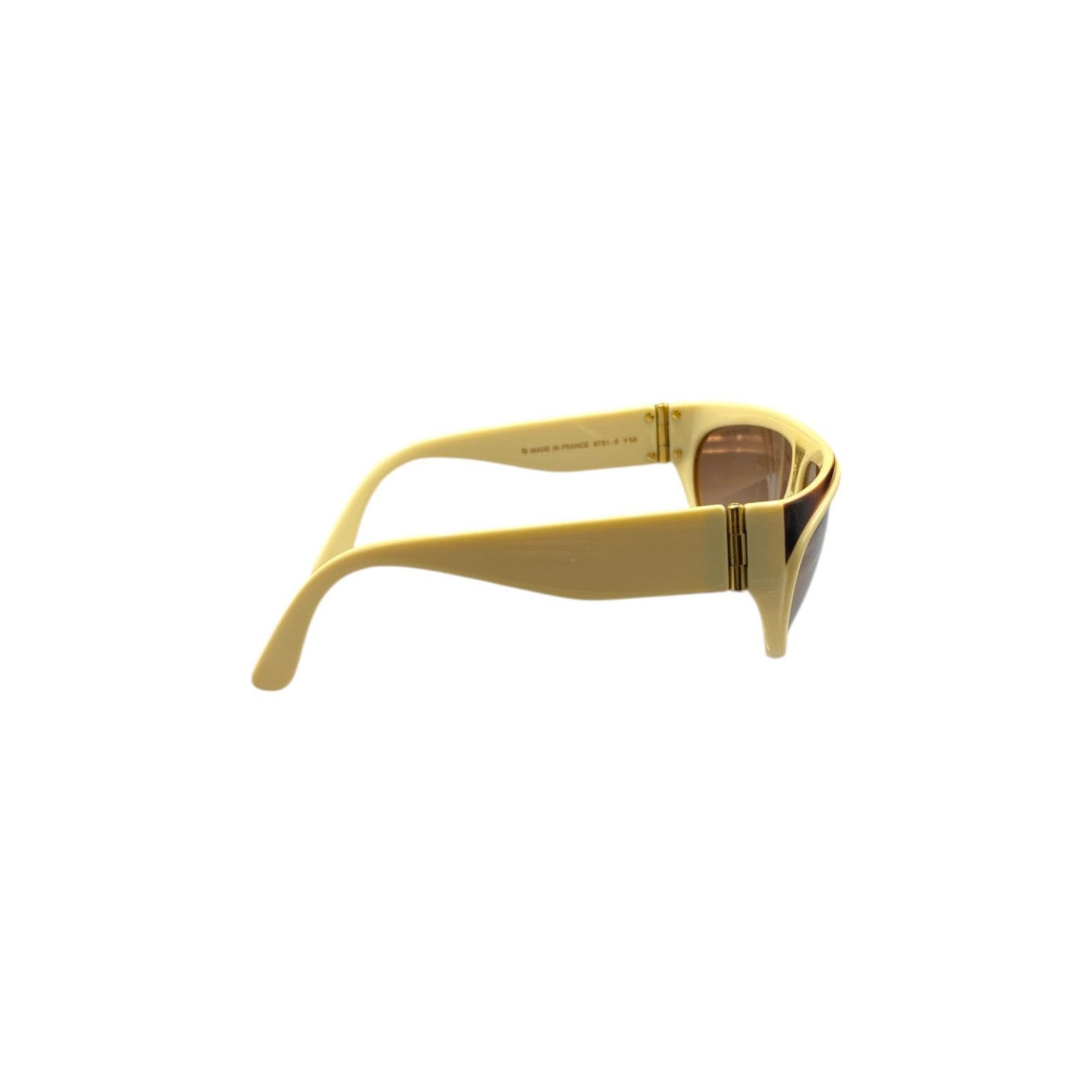 Yves Saint Laurent Ivory and Tortoise Flat Top Sunglasses Size ONE SIZE - 4 Thumbnail