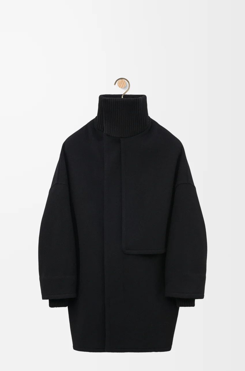 Loewe o1loc1c0525 Coat In Wool in Black Size XS / US 0-2 / IT 36-38 - 1 Thumbnail