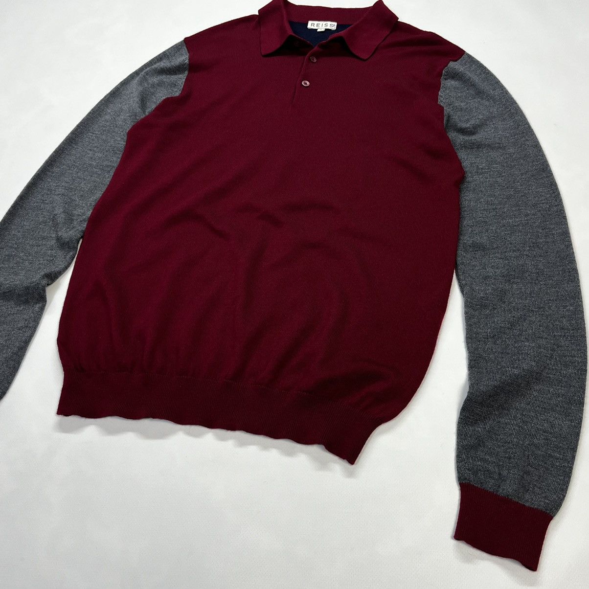 Designer Reiss Wool Polo Long Sleeve Size US M / EU 48-50 / 2 - 3 Thumbnail
