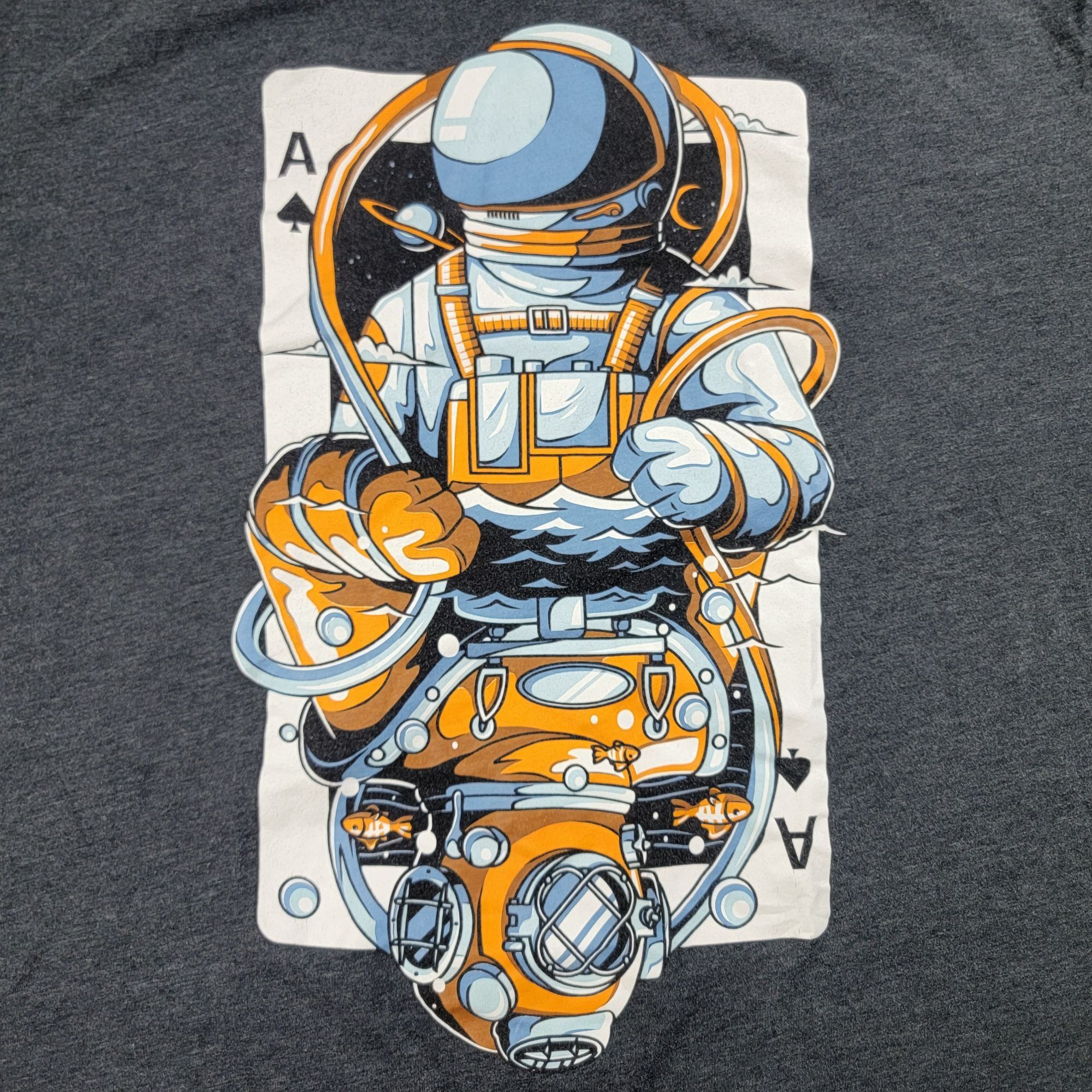 Other Into the AM Mens 2XL Gray Ace Astronaut Short Sleeve T Shirt Size US XXL / EU 58 / 5 - 3 Thumbnail