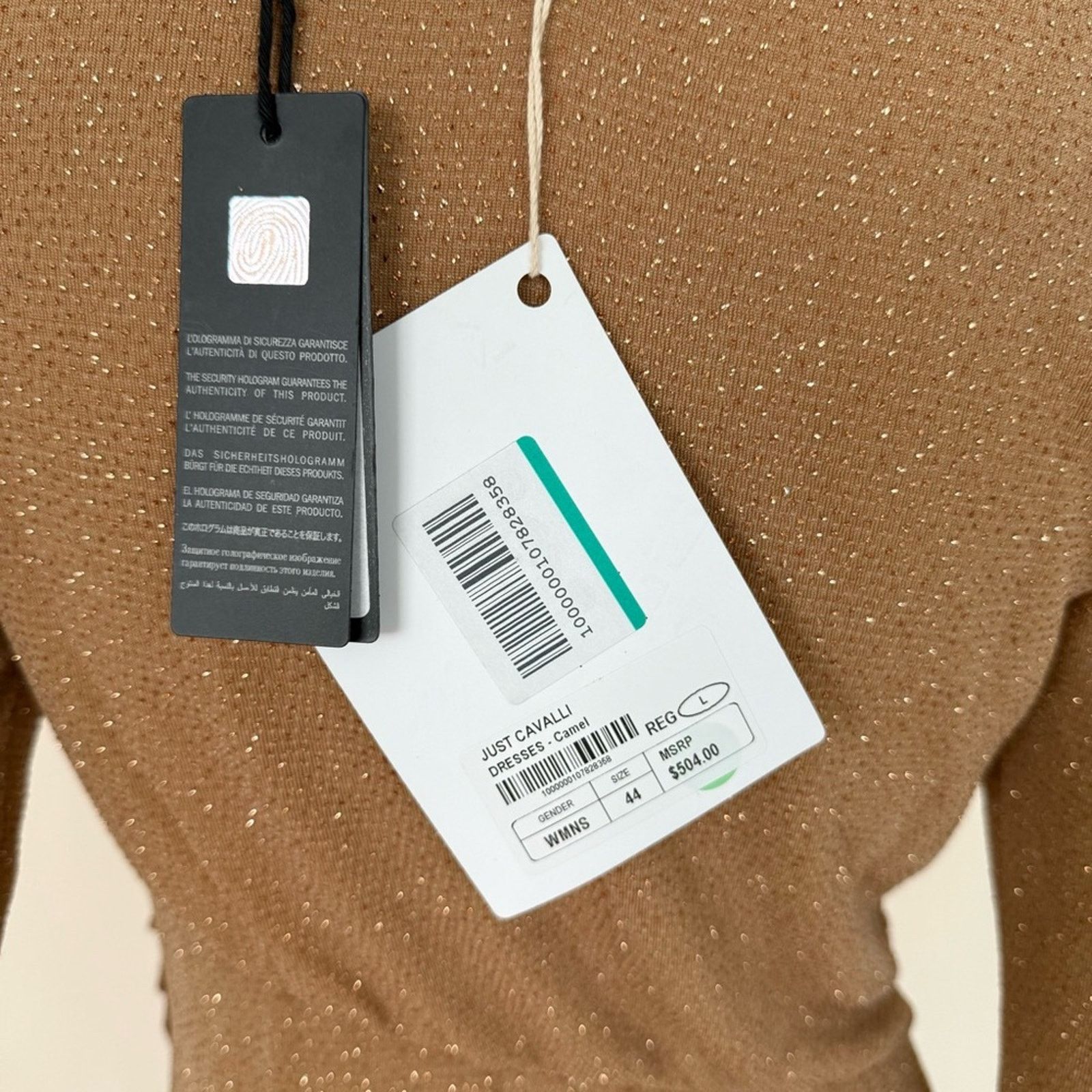Just Cavalli NWT!!! Just Cavalli women shimmer dress size 44IT or L 504$ Size L / US 10 / IT 46 - 4 Thumbnail