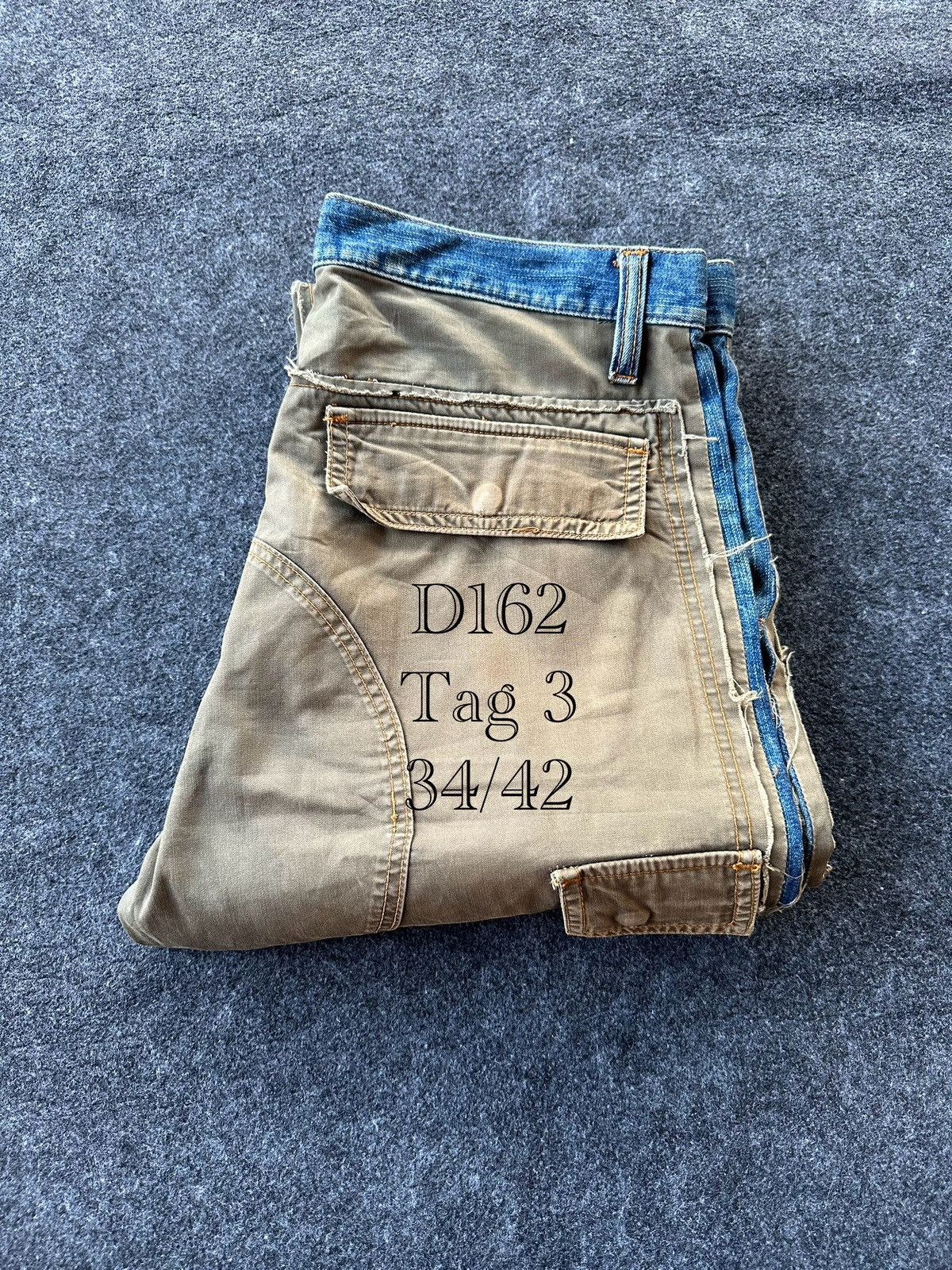 Boycott Vintage Boycott 2 Tones Denim+Cargo Pant 34x31 D162 Size US 34 / EU 50 - 14 Thumbnail