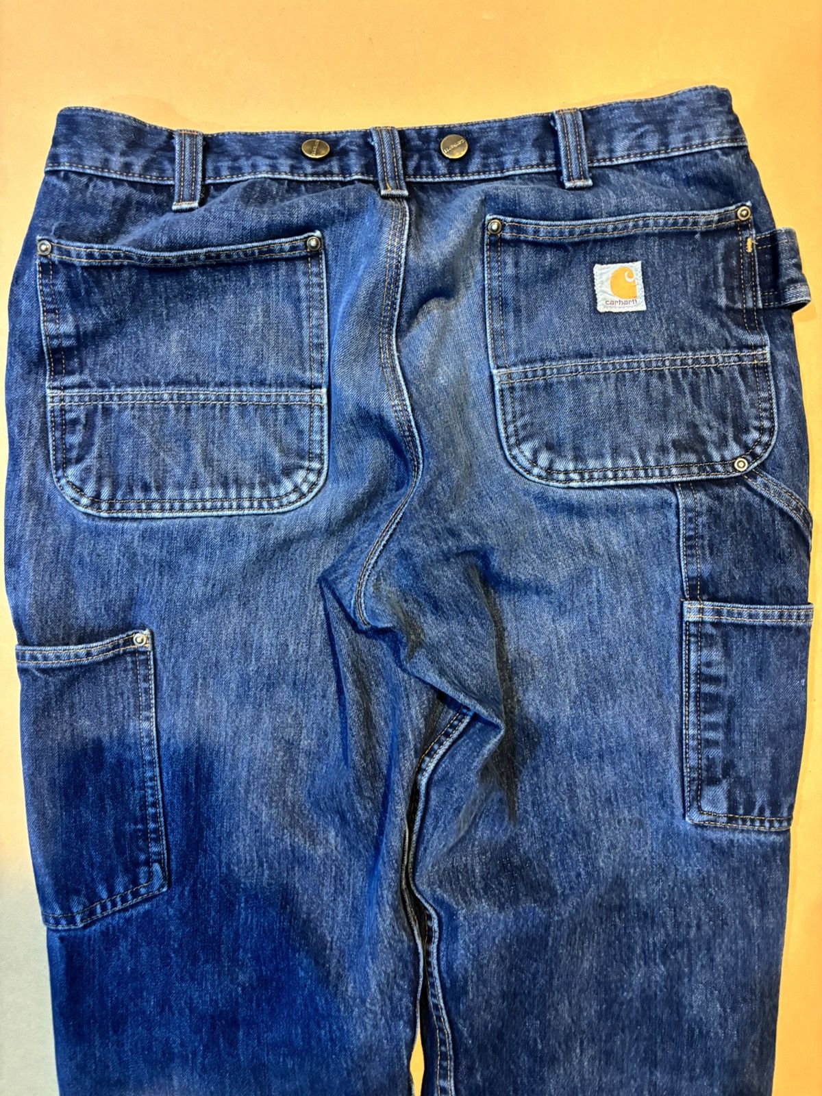 Carhartt Vintage Carhartt Men's Blue Relaxed Carpenter Jeans. Size US 32 / EU 48 - 6 Thumbnail