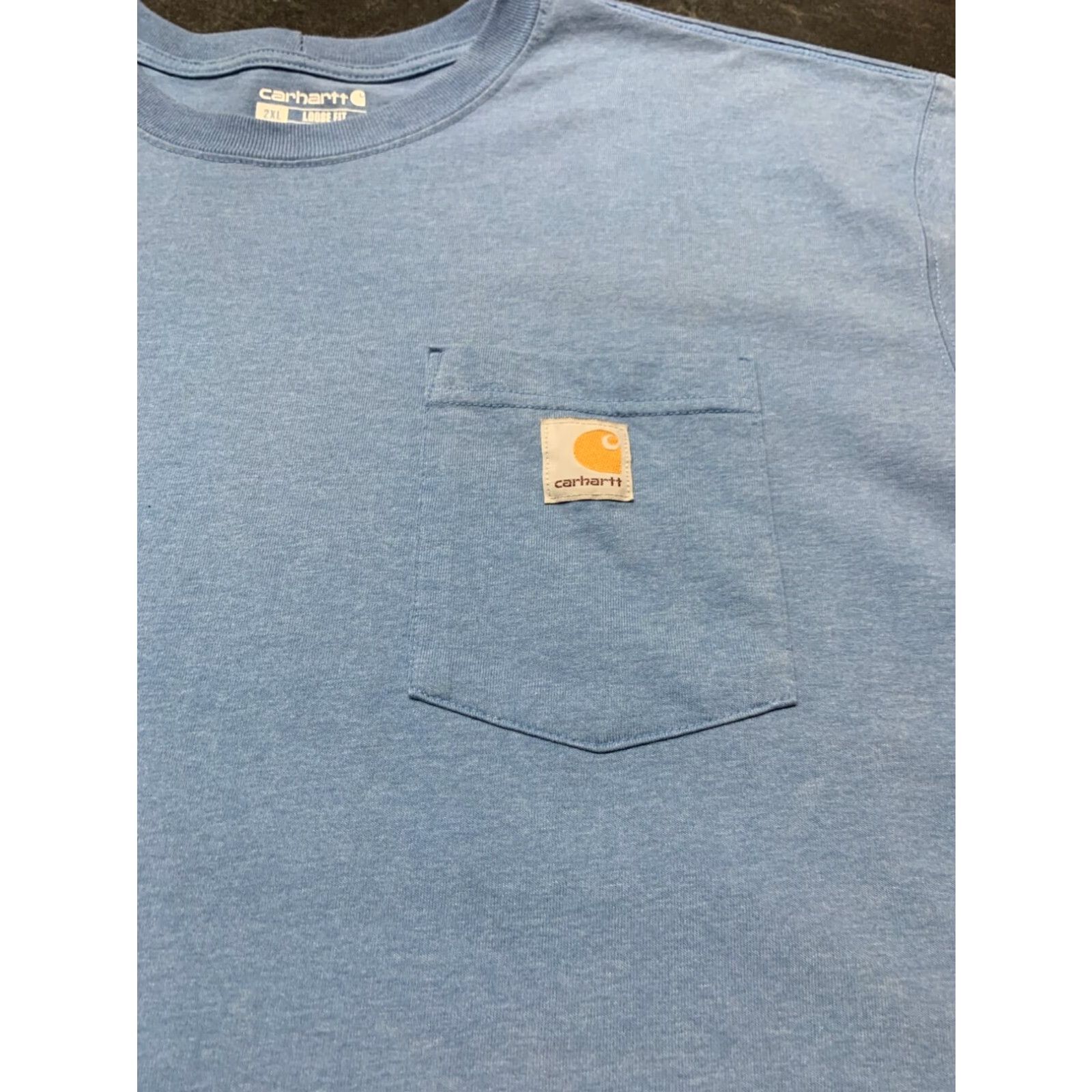 Carhartt Carhartt Blue Crewneck Short Sleeve Sweatshirt Men's 2XL Size US XXL / EU 58 / 5 - 3 Thumbnail