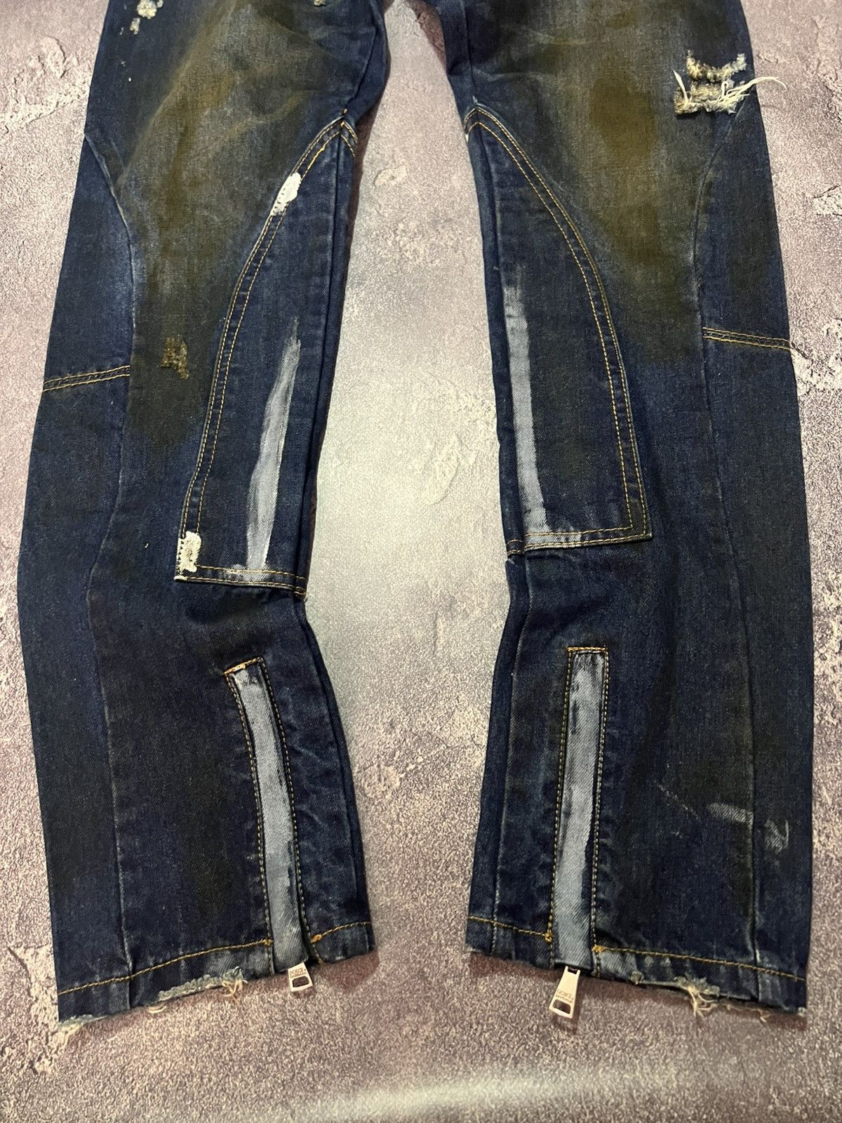 Dolce & Gabbana Dolce & Gabbana Archive Distressed Painted Zipper Denim Size US 30 / EU 46 - 2 Thumbnail