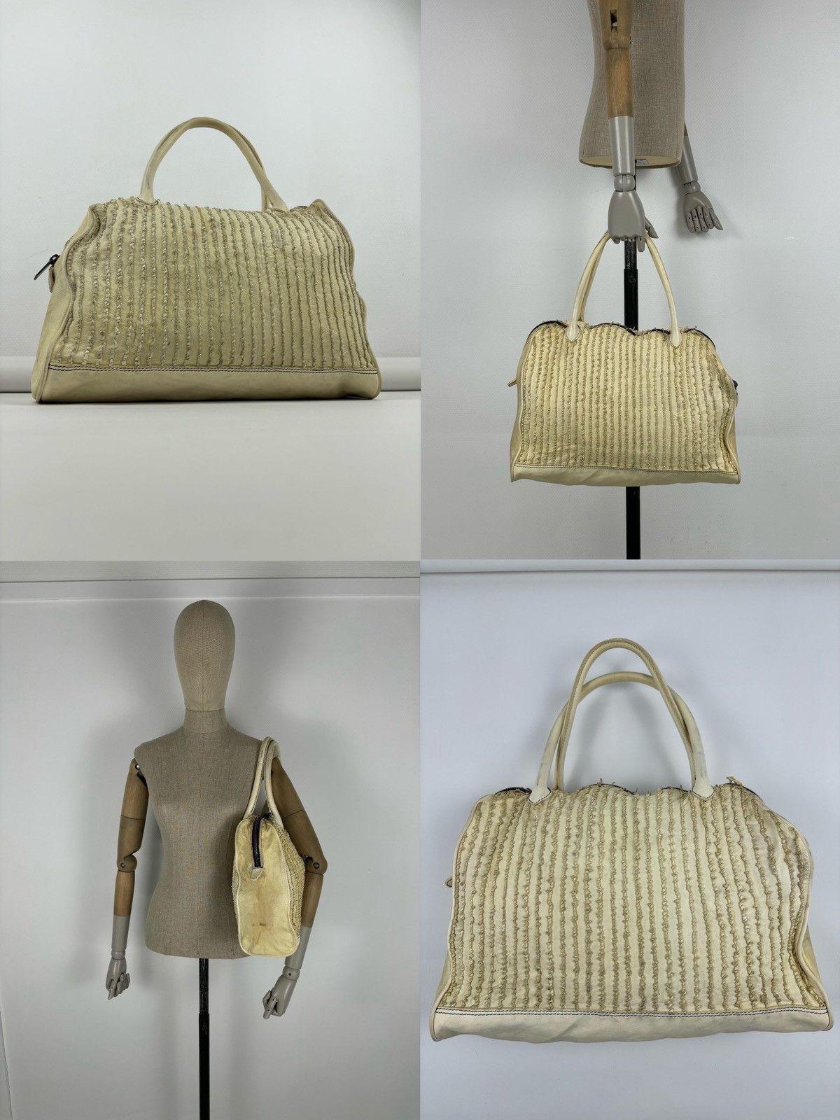 Handmade × numero 10 RARE NUMERO 10 Italy Handmade Leather Avan-Garde Full-Zip Shoulder Tote Bag Size ONE SIZE - 1 Thumbnail
