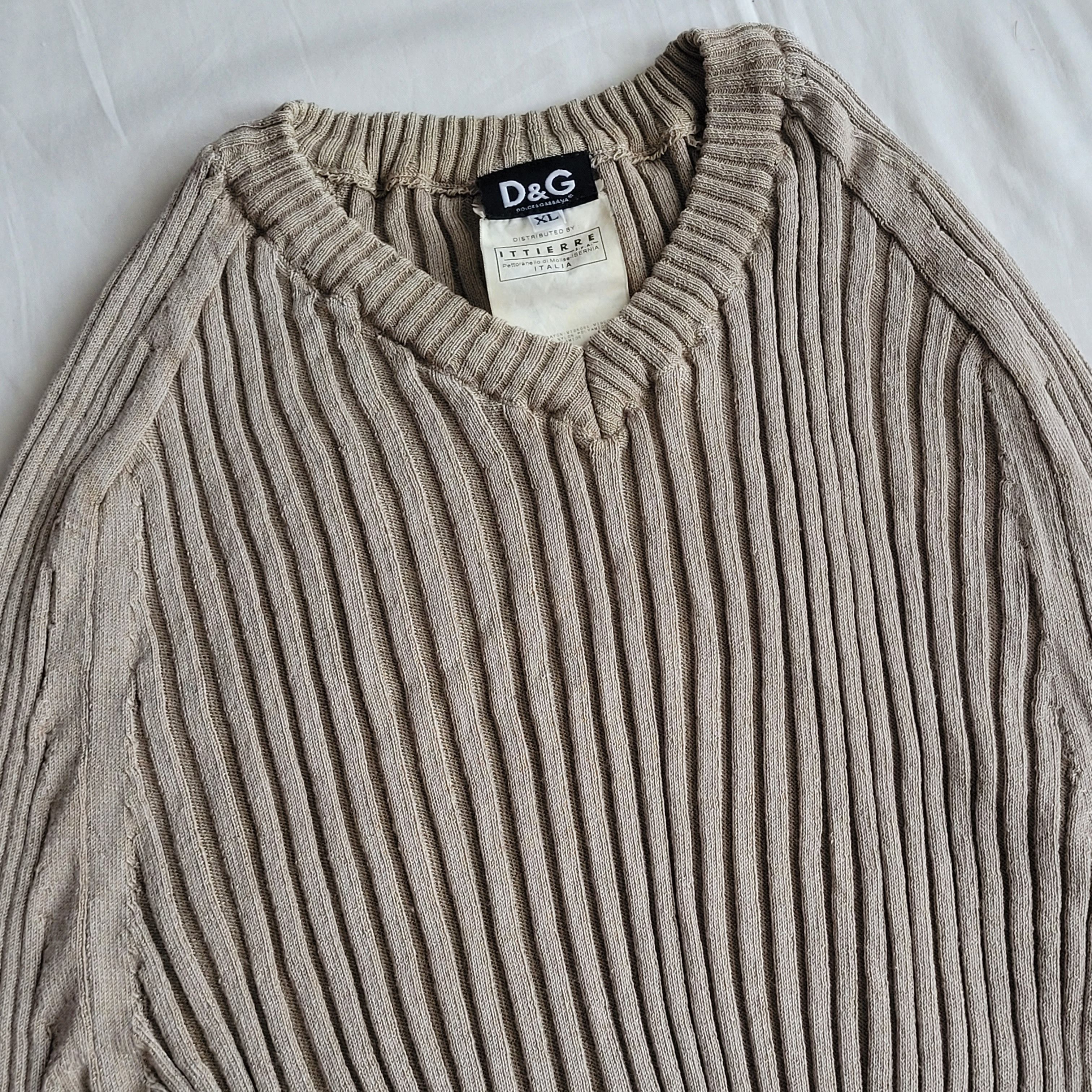 Dolce & Gabbana D&G 2000s fitted ribbed sweater Size XL / US 12-14 / IT 48-50 - 3 Thumbnail