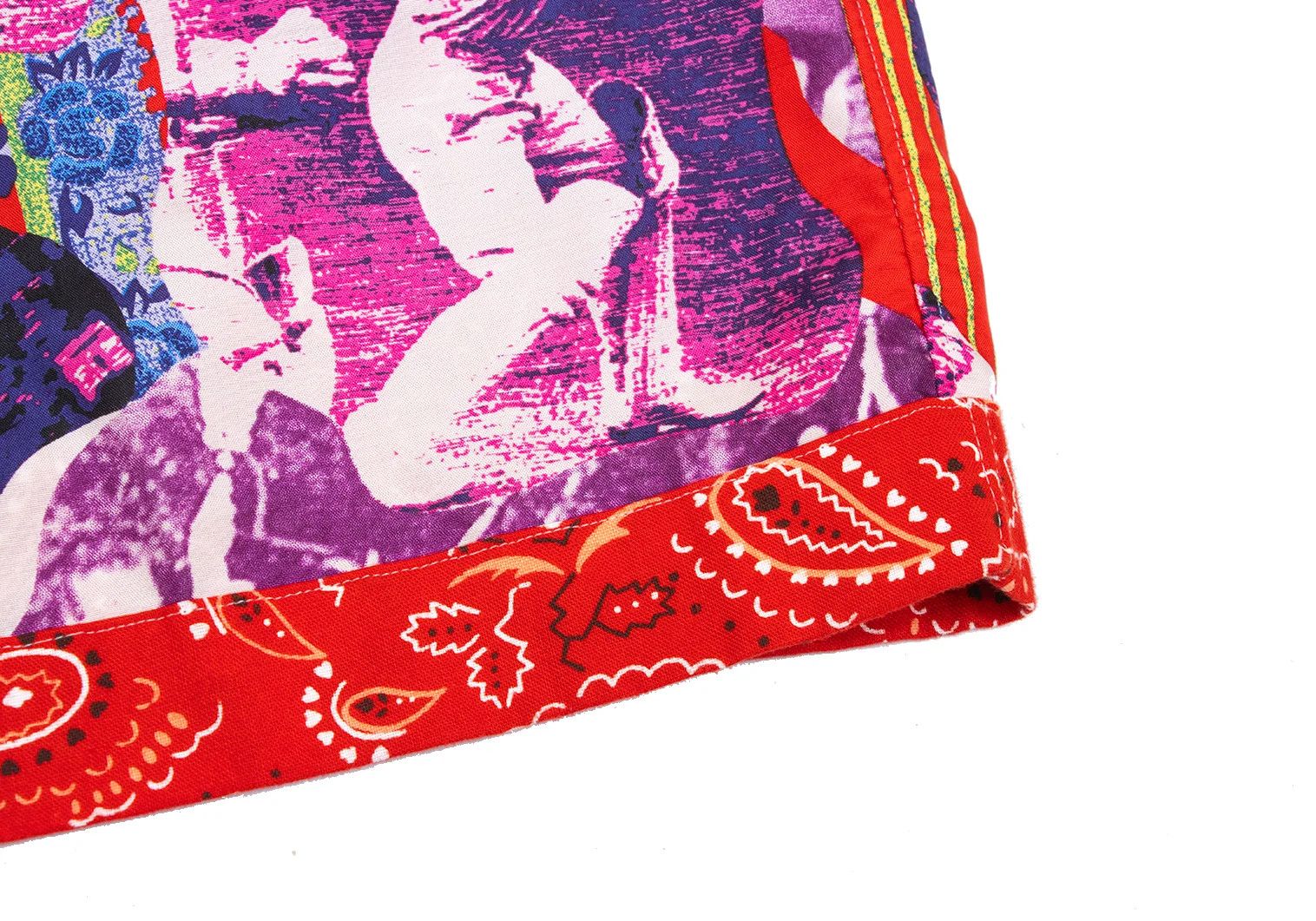 Comme des Garcons Homme Plus Silk Graphic Print Short Sleeve Shirt Multi Color M Size US M / EU 48-50 / 2 - 9 Thumbnail