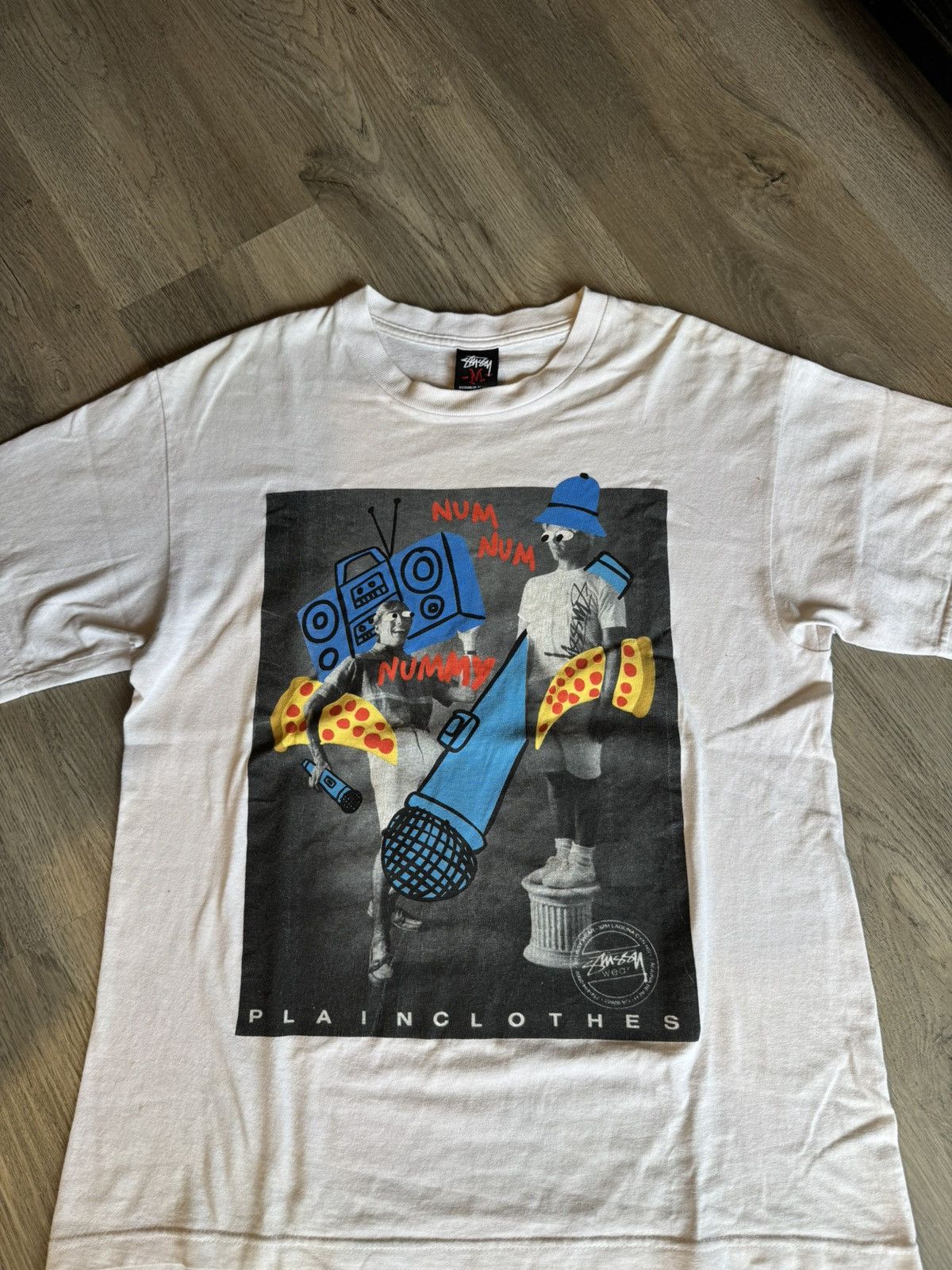 Stussy VINTAGE STUSSY X REAS NUM NUM MUMMY PIZZA BOYS T SHIRT Size US M / EU 48-50 / 2 - 2 Thumbnail