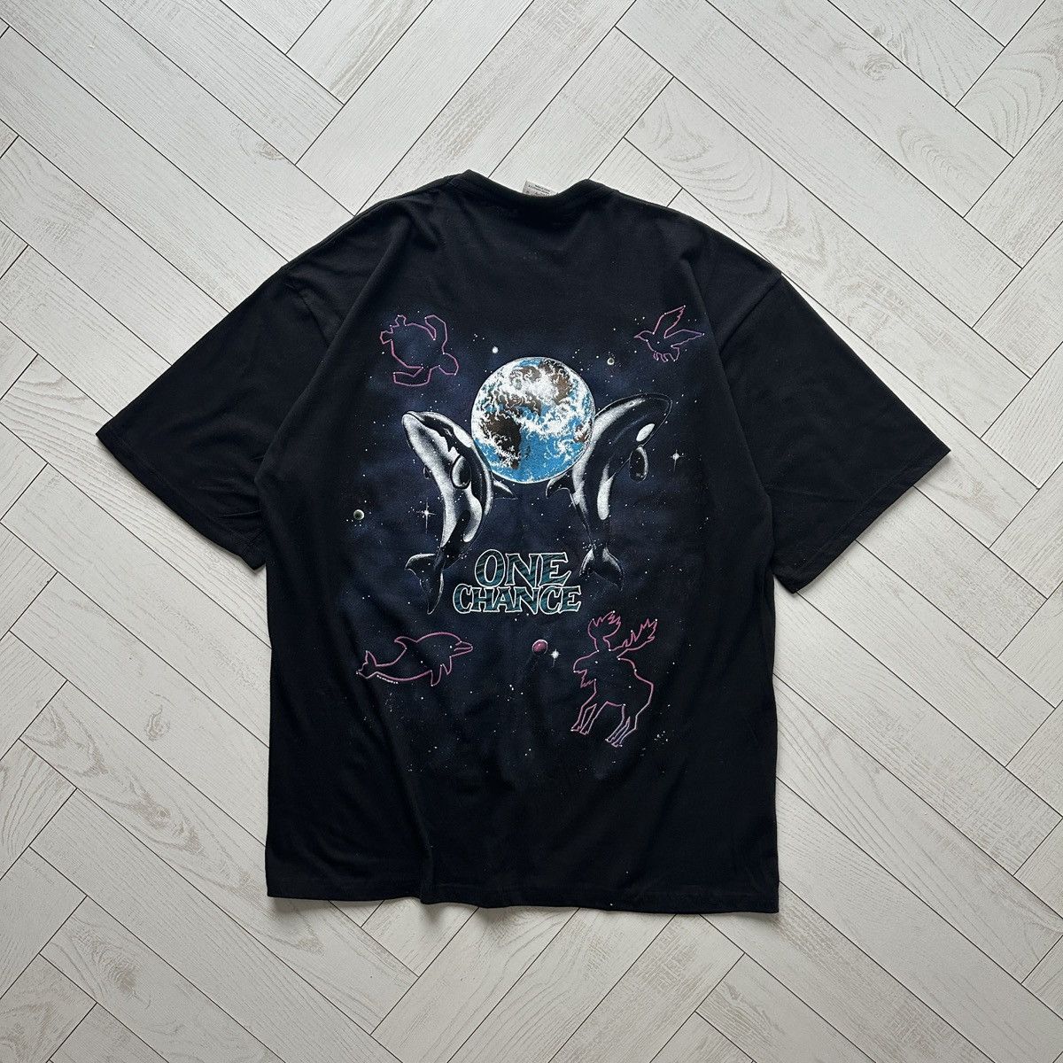 The Mountain Vintage 90s Harlequin One Earth One Chance AOP tee Cosmos og Size US XL / EU 56 / 4 - 2 Thumbnail