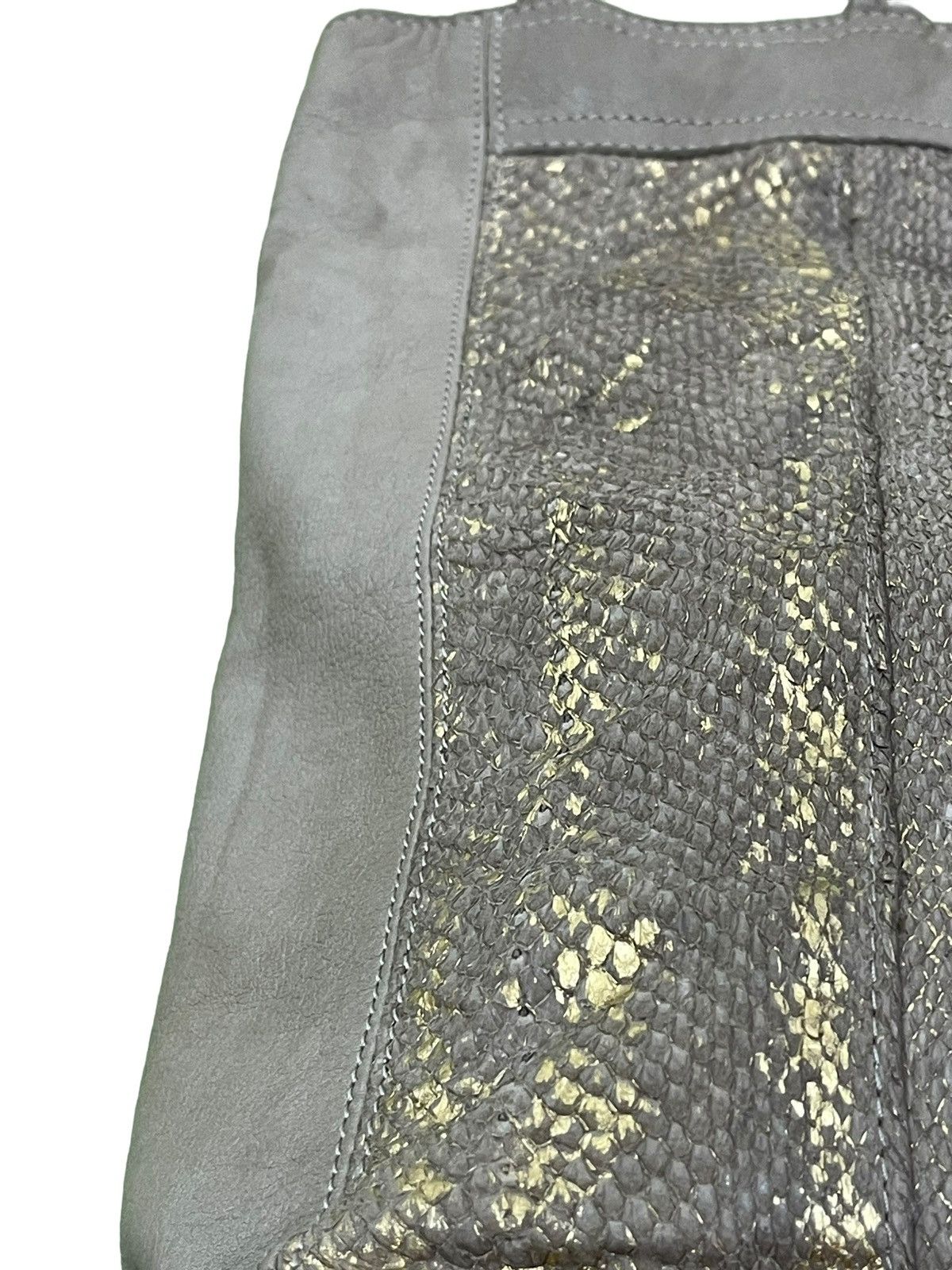 Genuine Leather Full Leather Sissi Rossi Italy Python Tote Bag 3🟩 Size ONE SIZE - 8 Thumbnail
