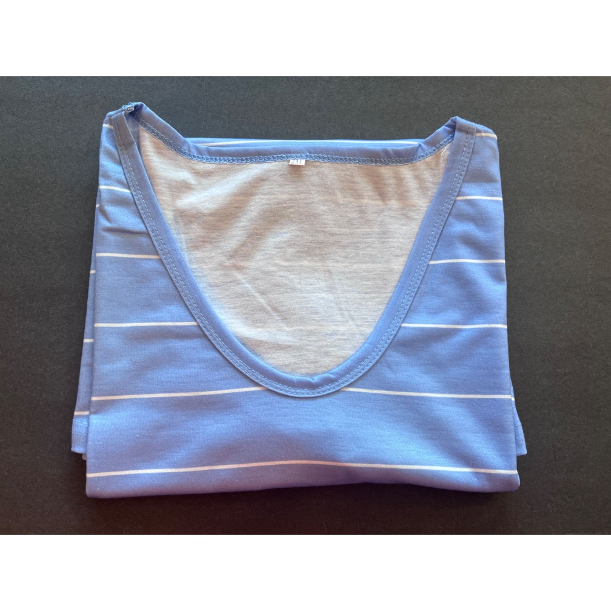 Other NWOT UNBRANDED WOMEN'S TANK TOP SIZE 2XL BLUE WITH WHITE STR Size XXL / US 16-18 / IT 52-54 - 6 Thumbnail