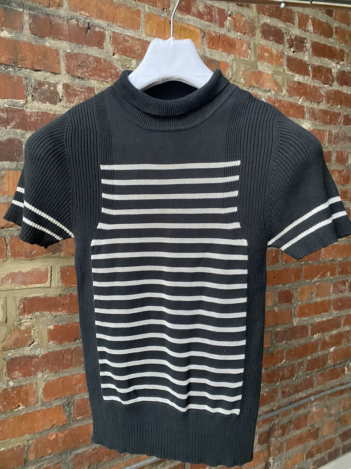 Jean Paul Gaultier Jean Paul Gaultier Nautical Striped Knit Short Sleeve Size US M / EU 48-50 / 2 - 2 Thumbnail