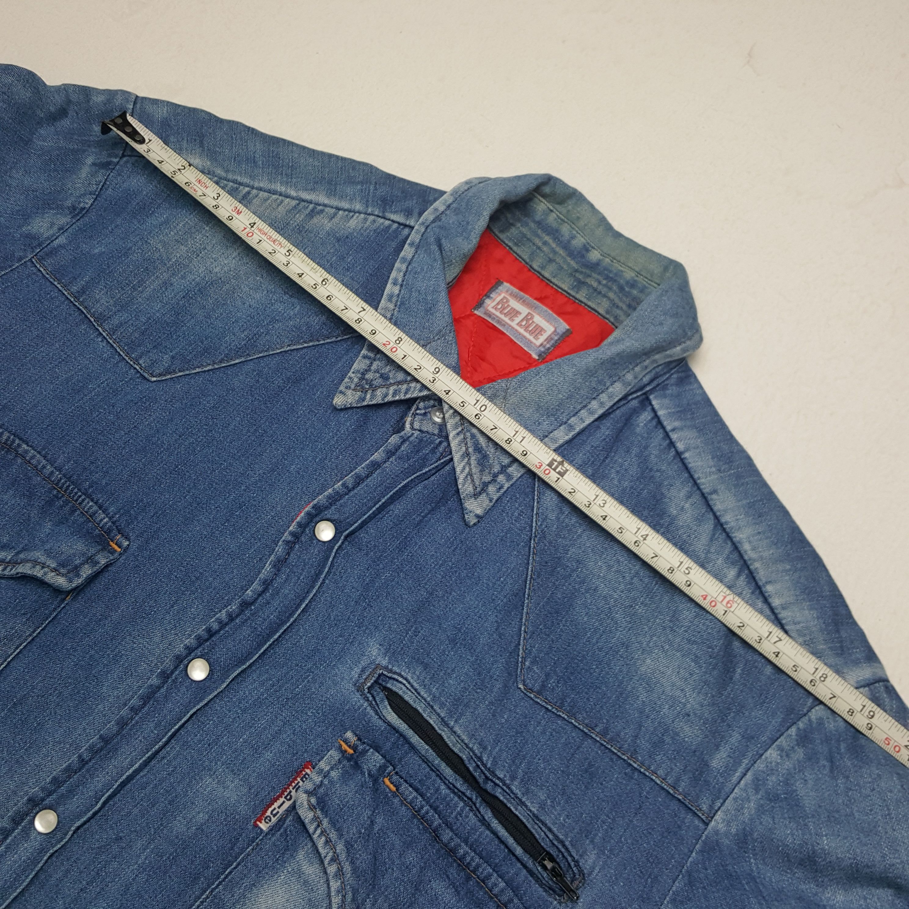 Blue Blue Japan × Japanese Brand × Vintage Vintage Blue Blue Japan Denim Button Up Shirt Size US M / EU 48-50 / 2 - 5 Thumbnail