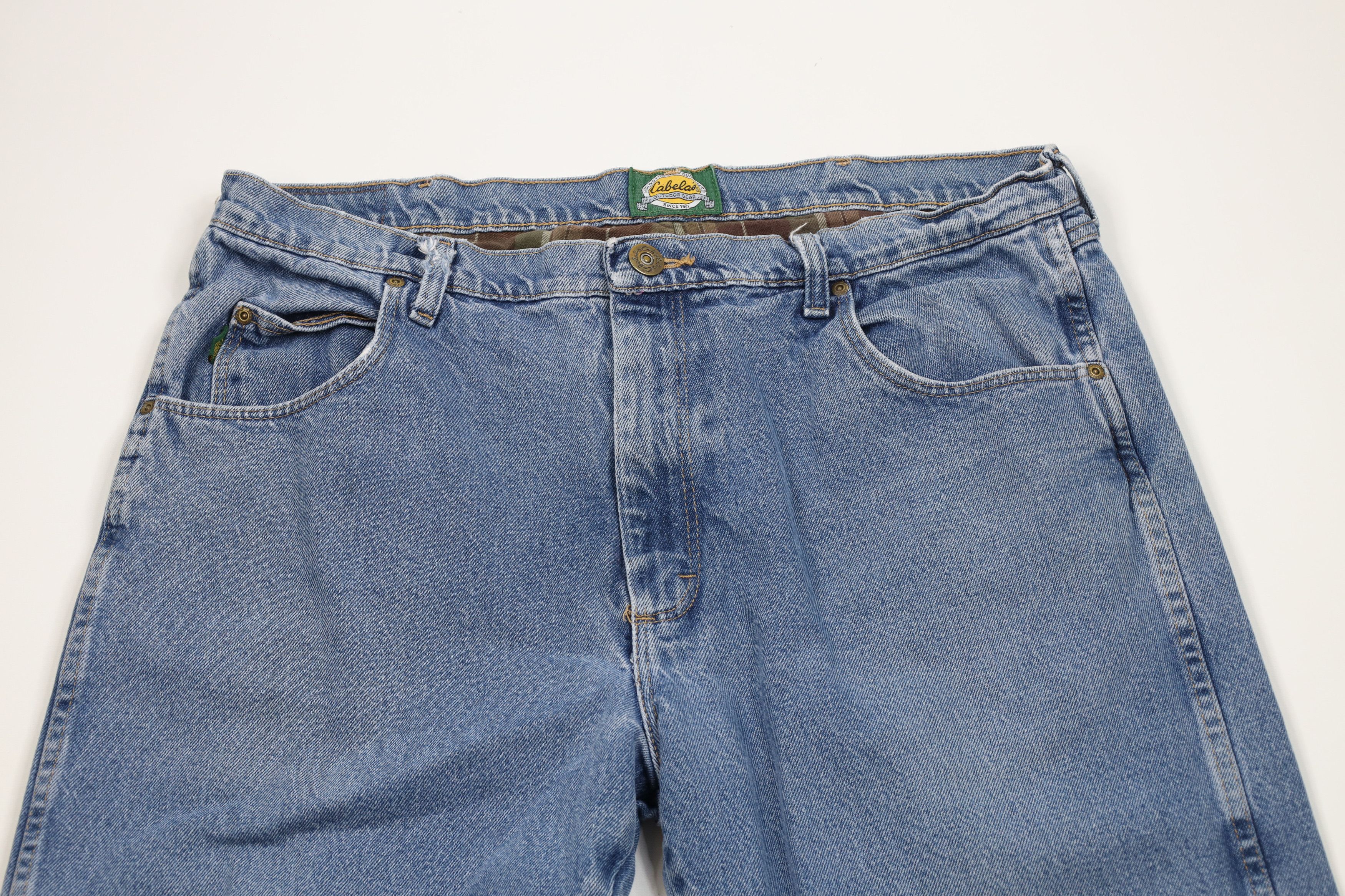 Cabelas Vintage Cabelas Flannel Lined Straight Leg Denim Jeans Size US 38 / EU 54 - 3 Thumbnail