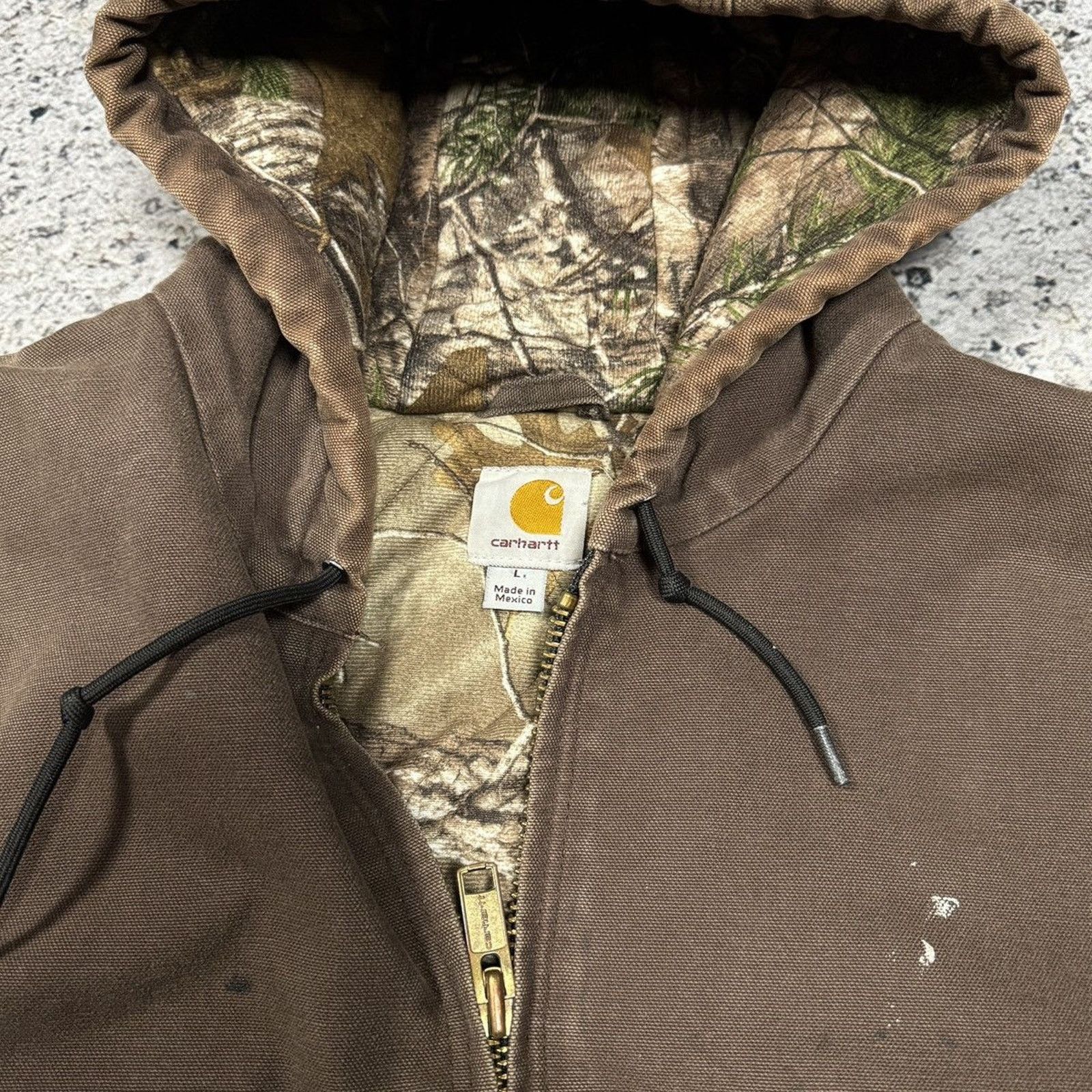 Carhartt Realtree Thrashed Faded Distressed Jacket ERD Grunge Chrome Size US L / EU 52-54 / 3 - 10 Thumbnail