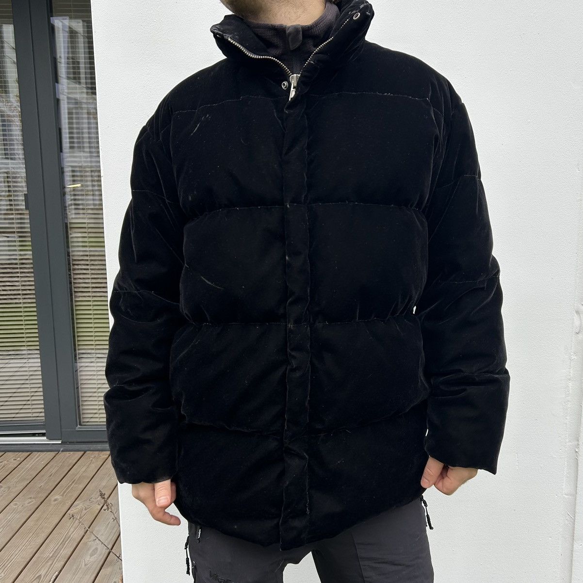 Ralph Lauren × Vintage RALPH LAUREN VINTAGE VELVET MEN'S BLACK PUFFER WINTER JACKET Size US M / EU 48-50 / 2 - 1 Thumbnail