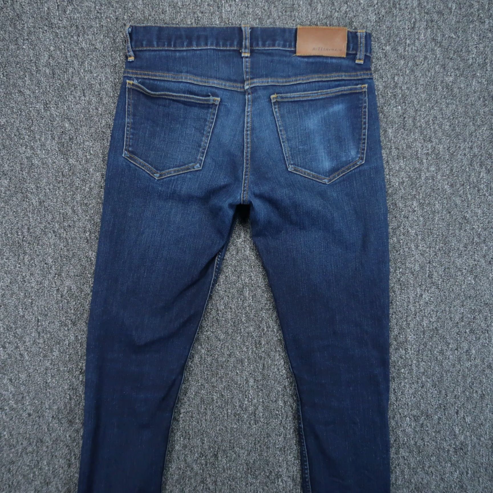 Mizzen+Main Mizzen+Main Jeans Men 30x28 Jeans 5-Pocket Indigo Denim Stretch Dark Blue 30 Regular 28 Inseam Mens Size US 30 / EU 46 - 5 Thumbnail